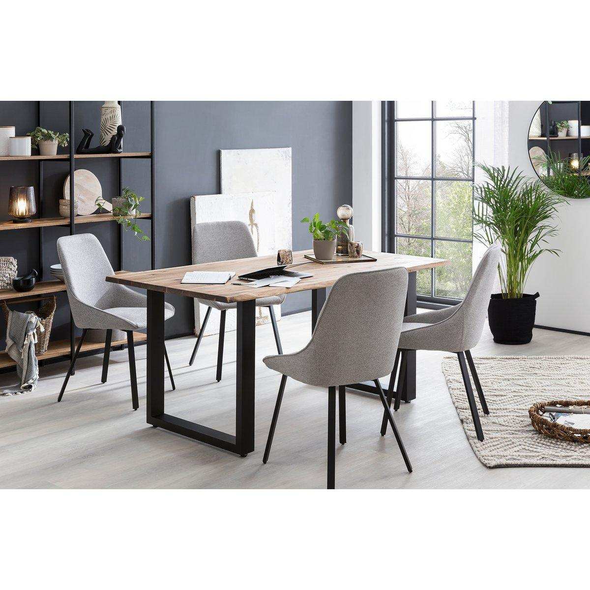 Esszimmerstuhl 2er Set Grau - HomeDesign Knaus