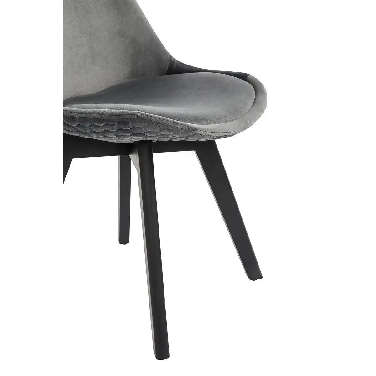 Esszimmerstuhl 2er Set grau Samt - HomeDesign Knaus