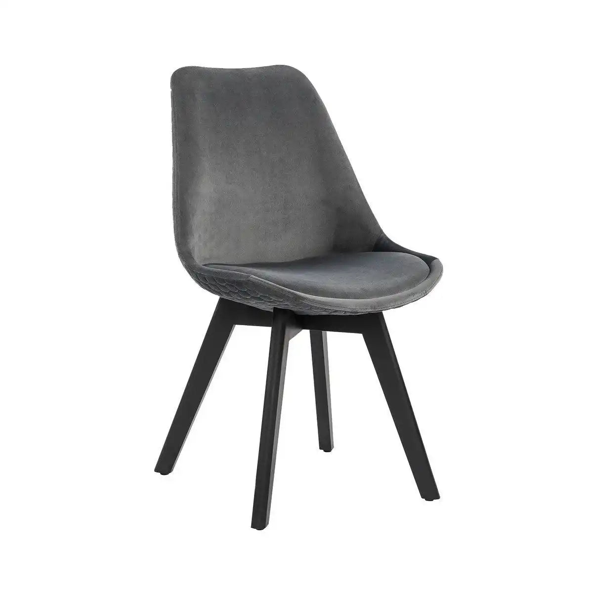 Esszimmerstuhl 2er Set grau Samt - HomeDesign Knaus