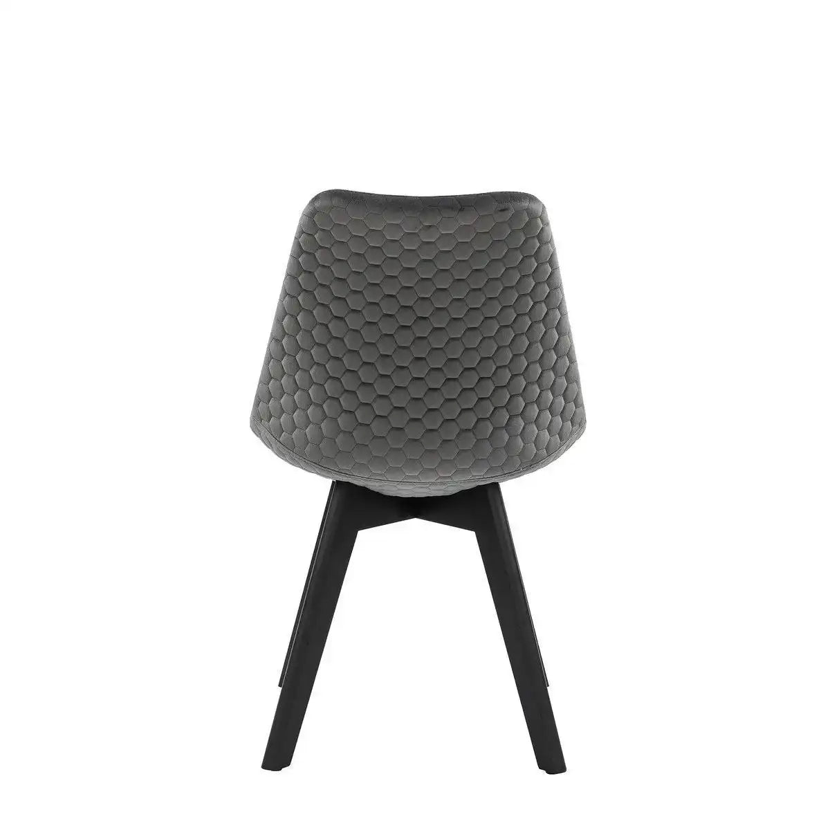 Esszimmerstuhl 2er Set grau Samt - HomeDesign Knaus