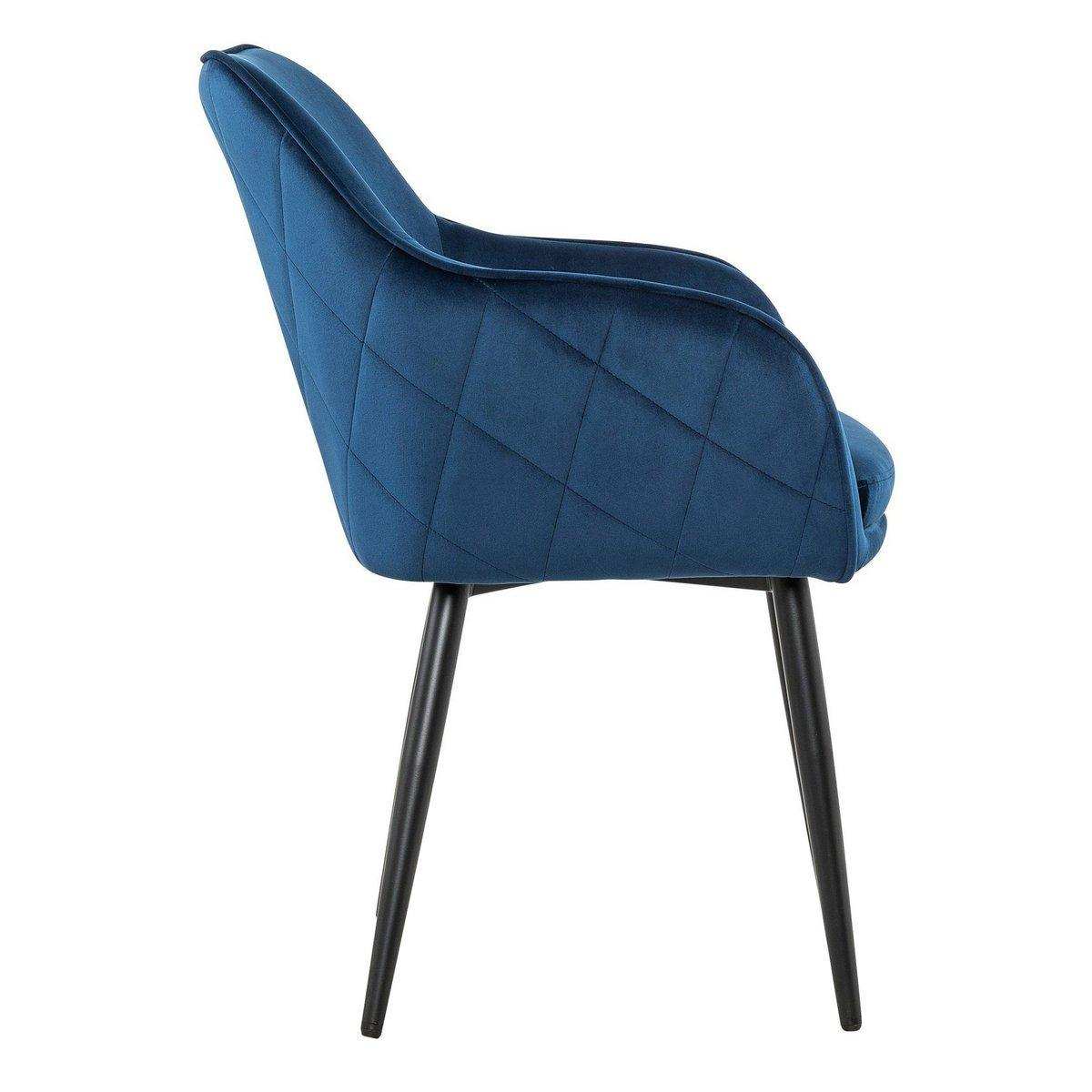 Esszimmerstuhl blau Samt - HomeDesign Knaus