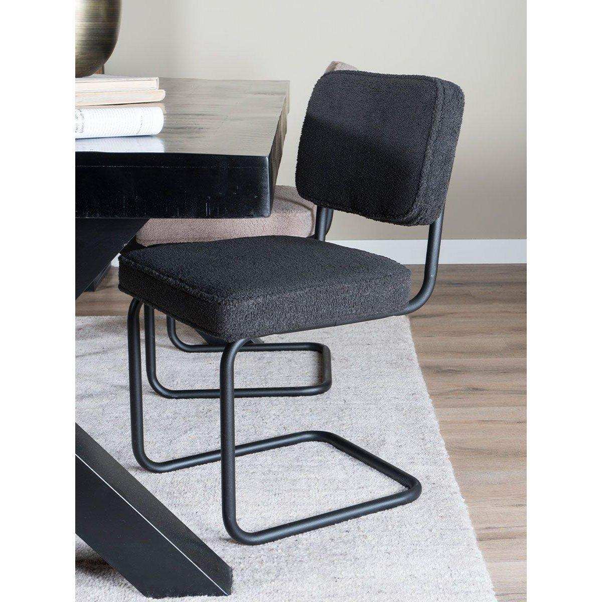 Esszimmerstuhl Brooks Anthrazit Teddy Boucle Stühle - HomeDesign Knaus
