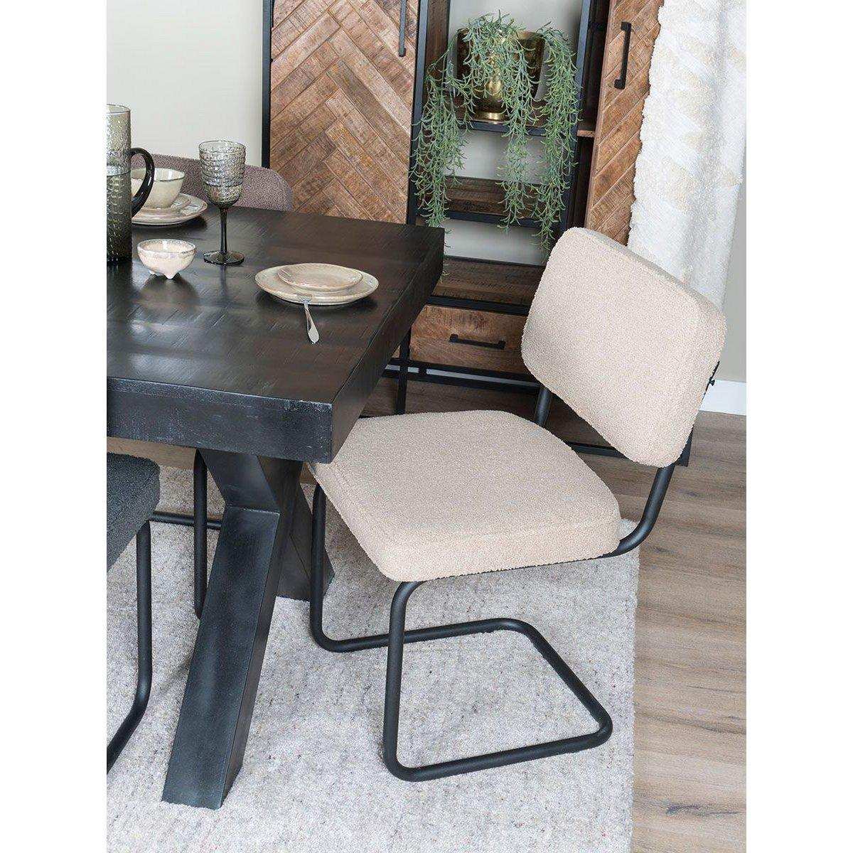 Esszimmerstuhl Brooks - Beige - Teddy - HomeDesign Knaus