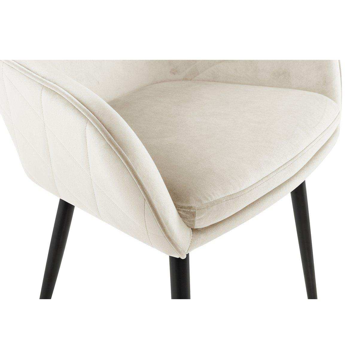 Esszimmerstuhl Creme Samt - HomeDesign Knaus