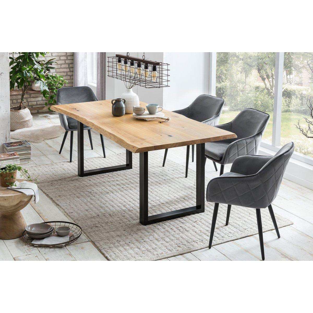 Esszimmerstuhl grau Samt - HomeDesign Knaus