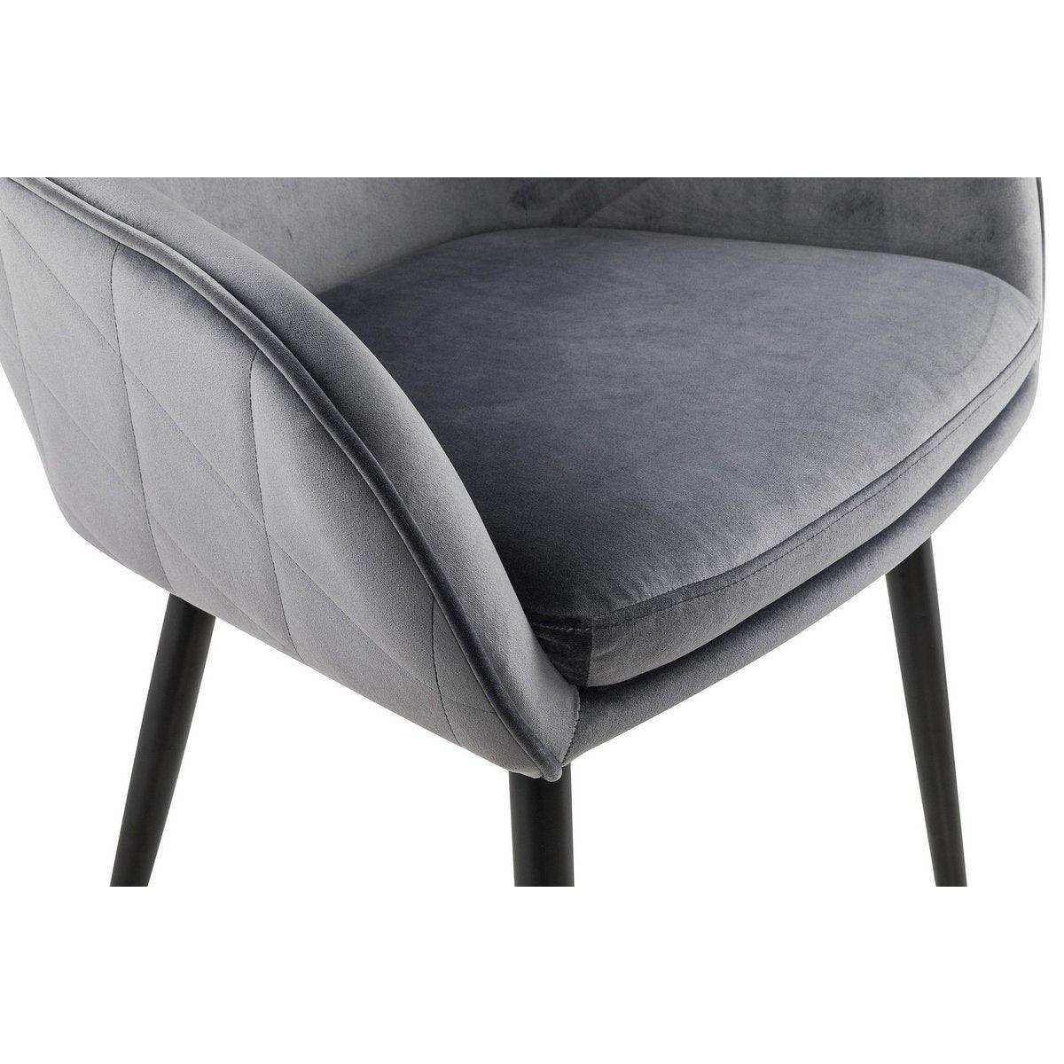 Esszimmerstuhl grau Samt - HomeDesign Knaus