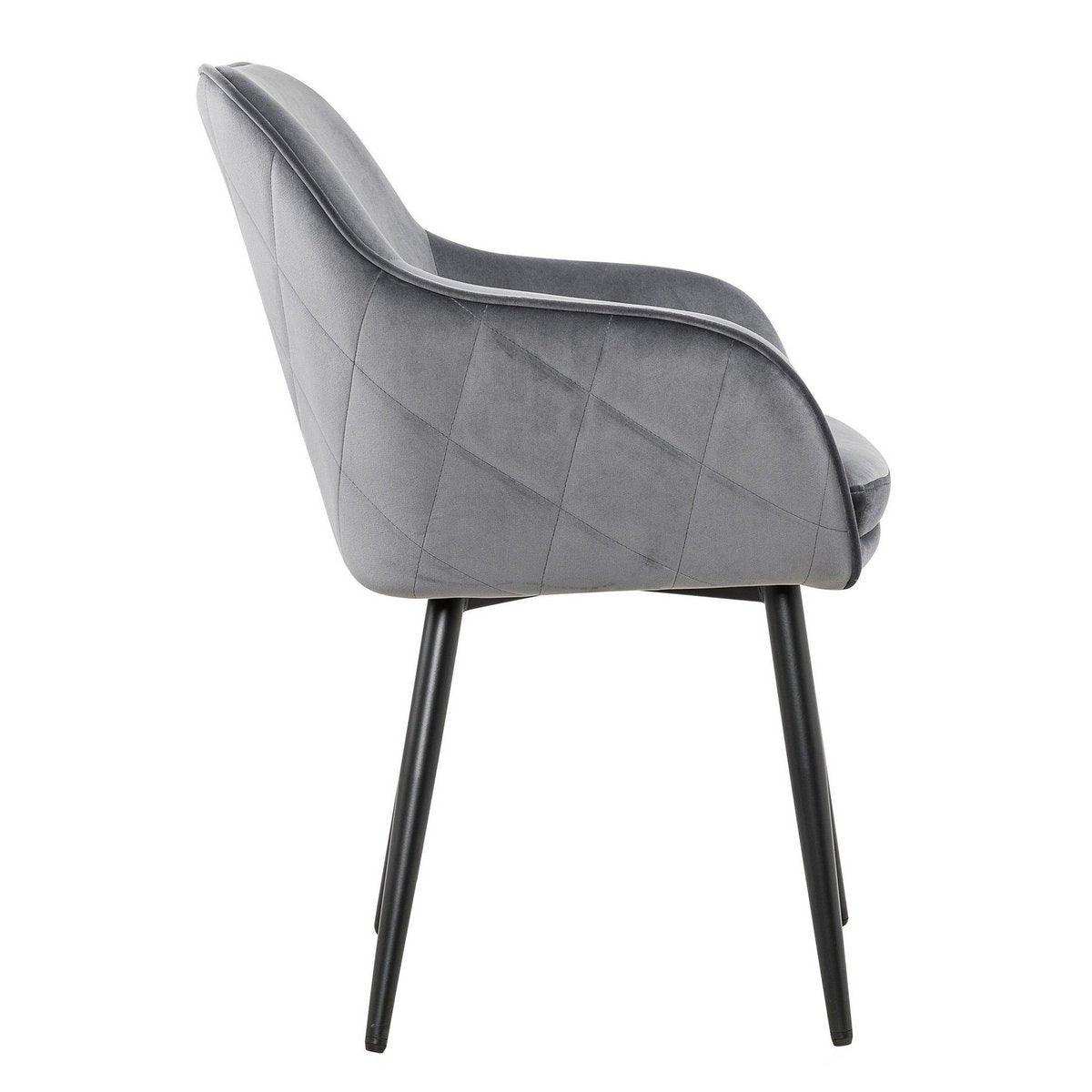 Esszimmerstuhl grau Samt - HomeDesign Knaus