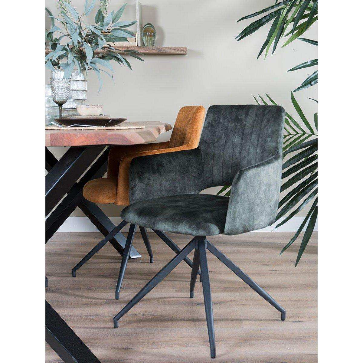 Esszimmerstuhl Jaspis Army Green - HomeDesign Knaus