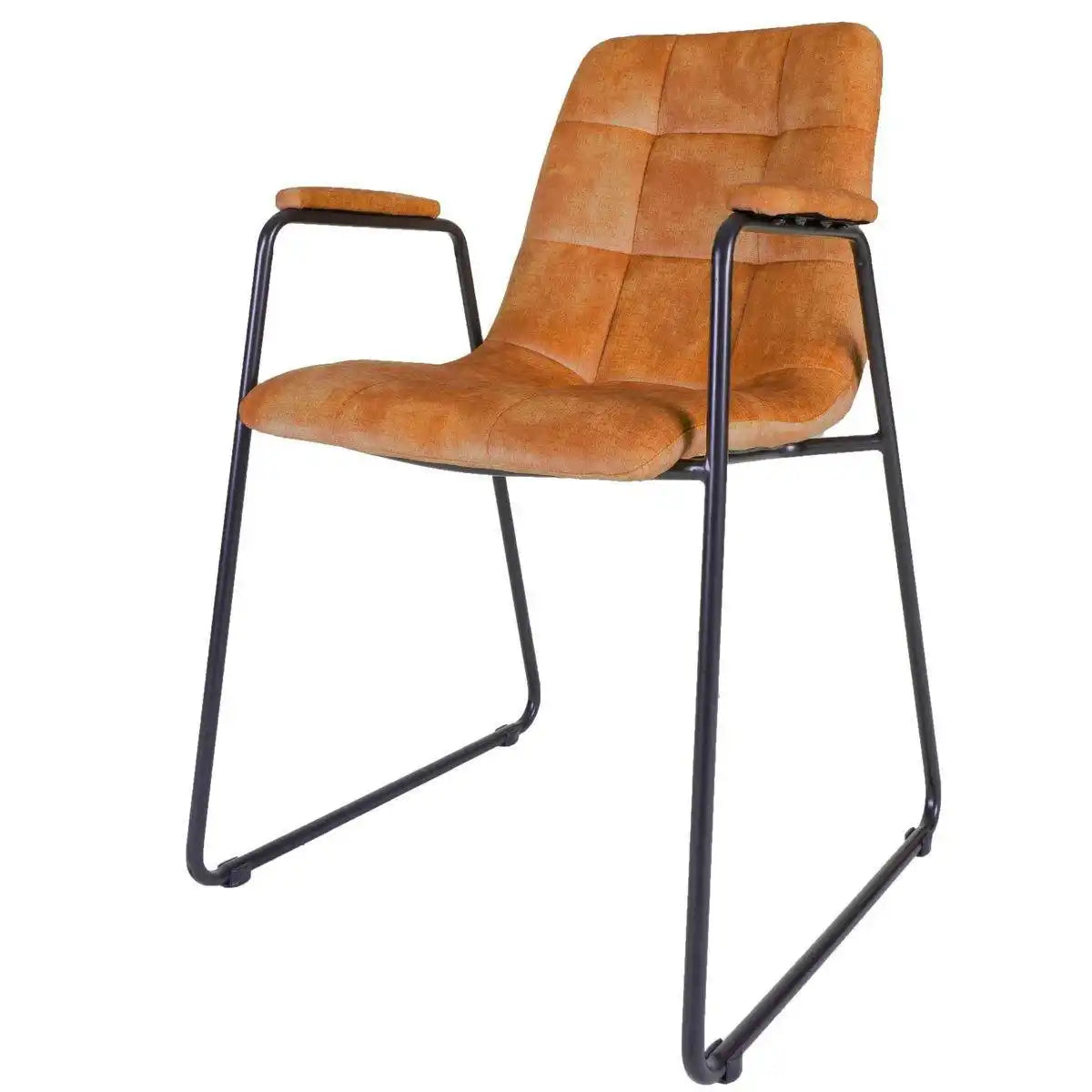 Esszimmerstuhl Maxime Samt mit Armlehne Robust - HomeDesign Knaus