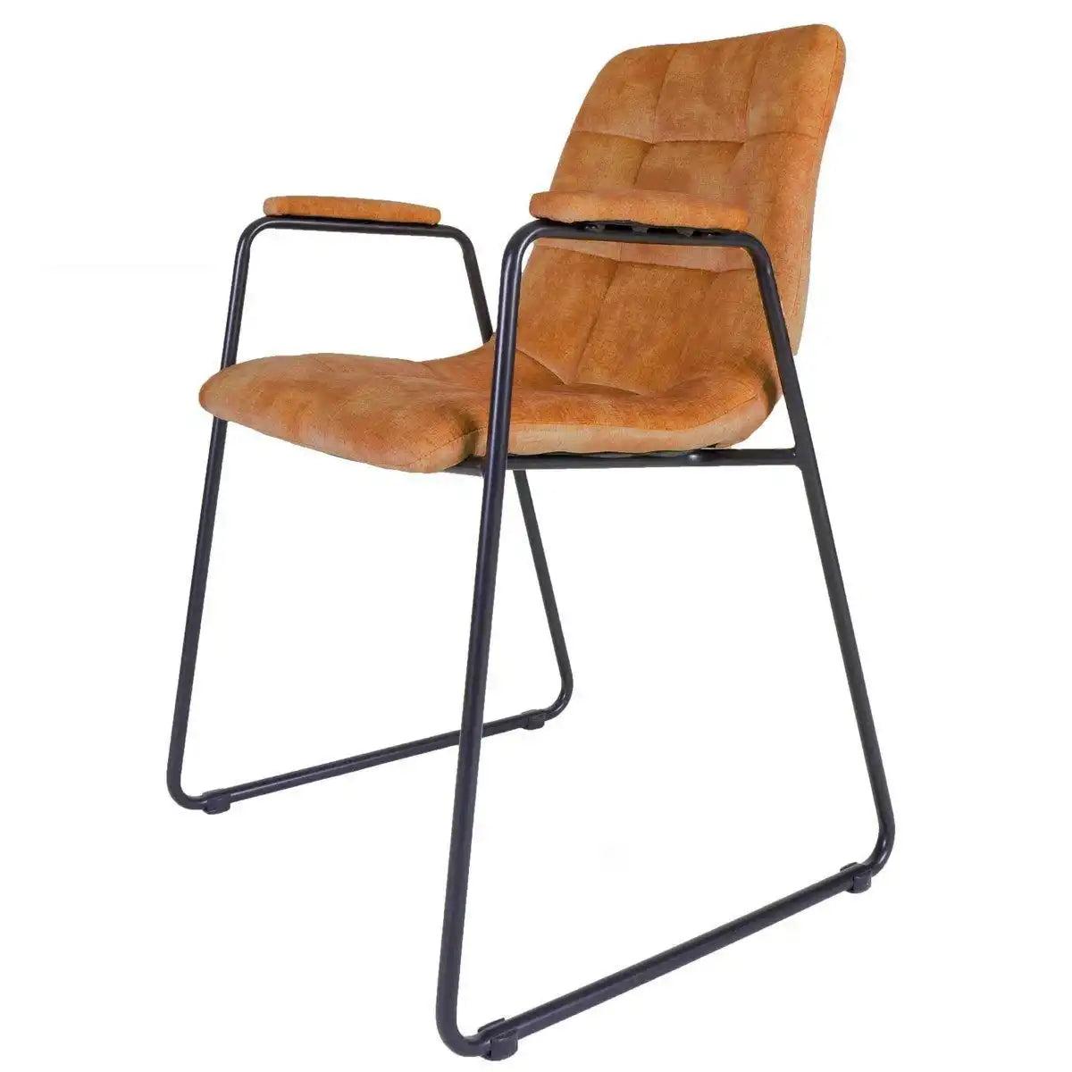 Esszimmerstuhl Maxime Samt mit Armlehne Robust - HomeDesign Knaus