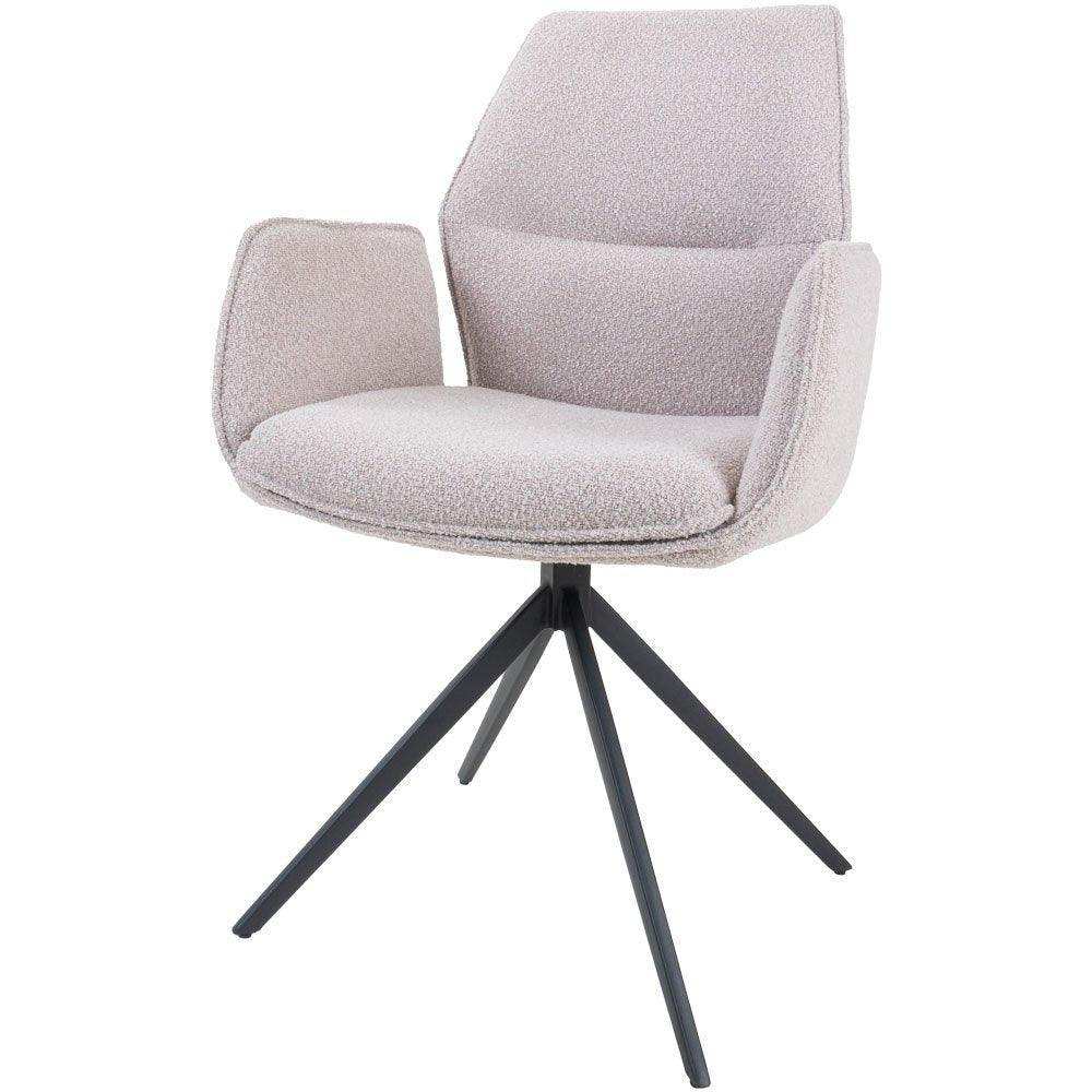 Esszimmerstuhl Miley – Bouclé – Natur - HomeDesign Knaus