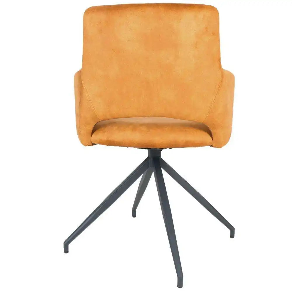 Esszimmerstuhl mit Armlehne Jasper Samt 360-Grad-Drehfunktion - HomeDesign Knaus