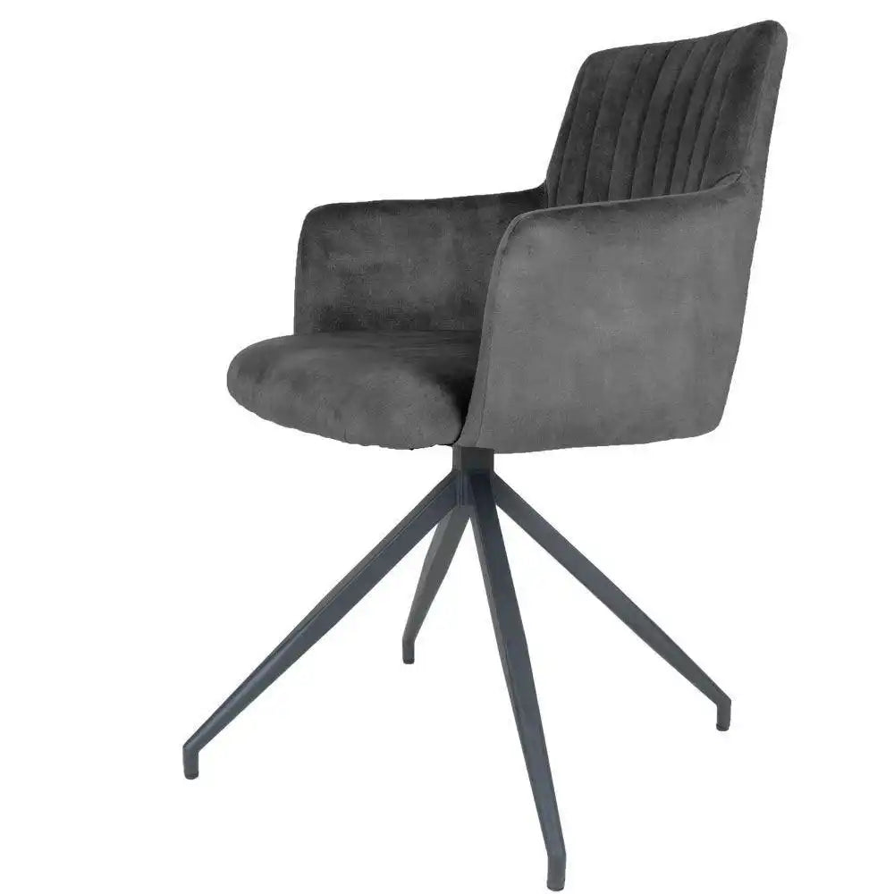 Esszimmerstuhl Samt Jaspis synthetischen Stoff 360 Grad drehbar - HomeDesign Knaus