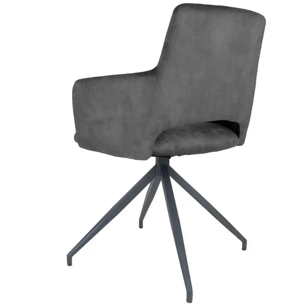 Esszimmerstuhl Samt Jaspis synthetischen Stoff 360 Grad drehbar - HomeDesign Knaus