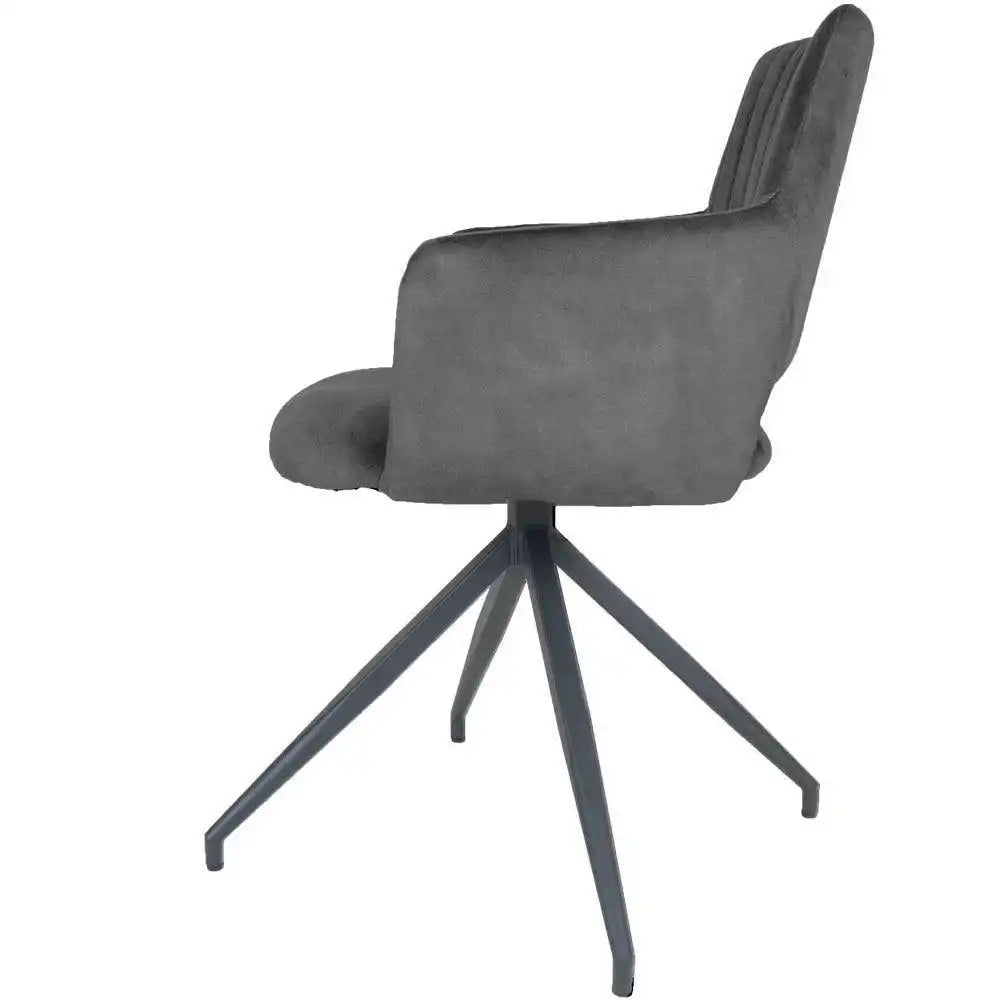 Esszimmerstuhl Samt Jaspis synthetischen Stoff 360 Grad drehbar - HomeDesign Knaus