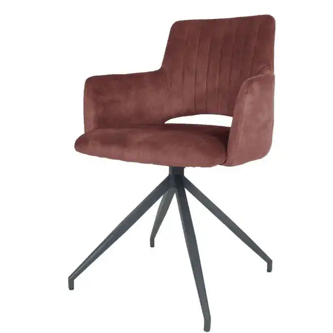 Esszimmerstuhl Samt Jaspis synthetischen Stoff 360 Grad drehbar - HomeDesign Knaus