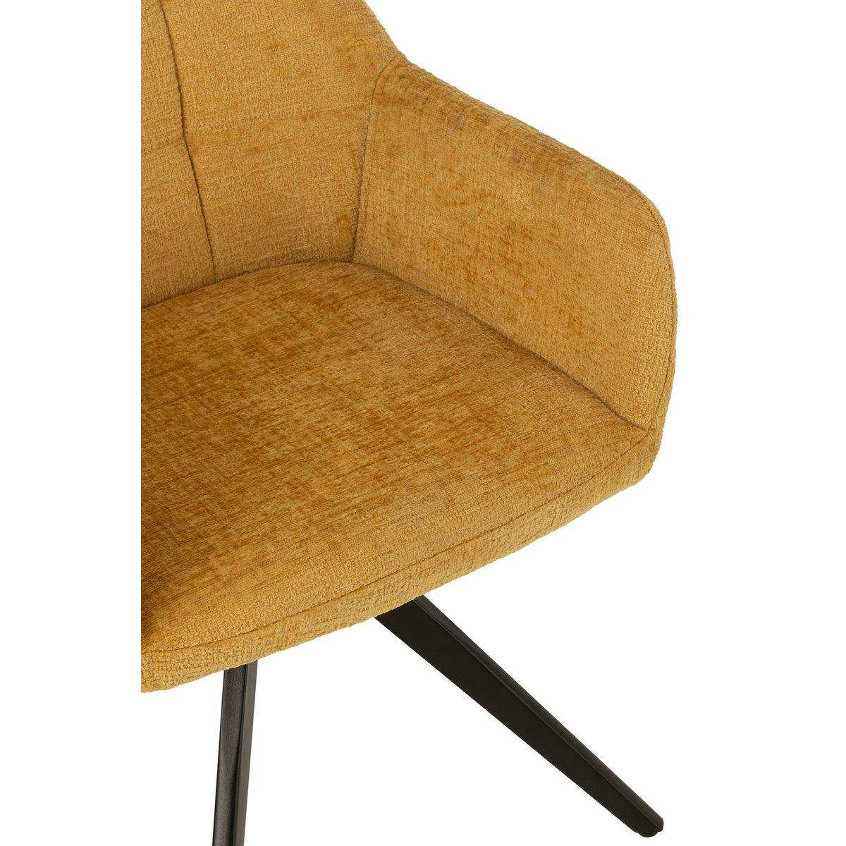 Esszimmerstuhl Stuhl Louna Eisen/Acryl Ocker - HomeDesign Knaus
