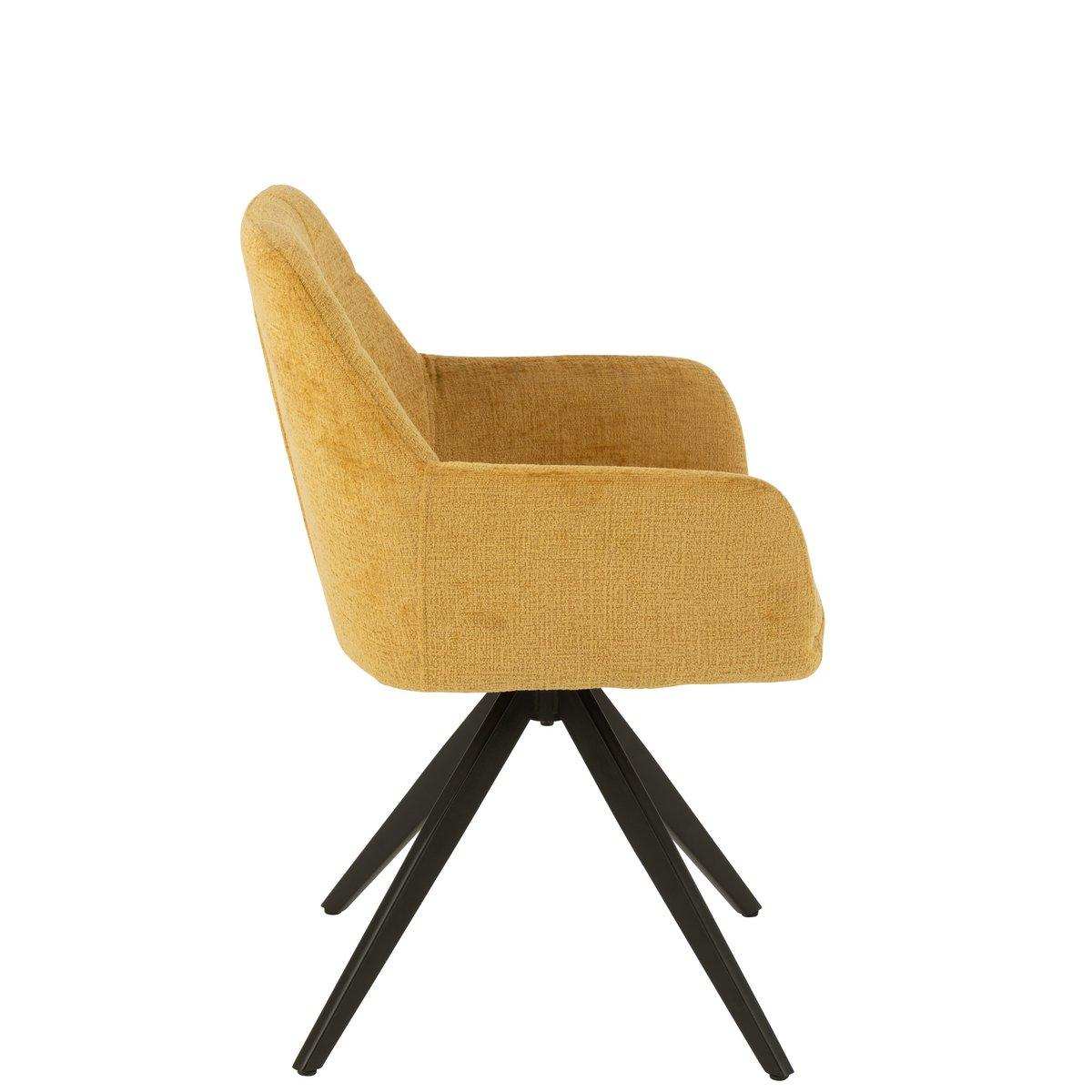 Esszimmerstuhl Stuhl Louna Eisen/Acryl Ocker - HomeDesign Knaus