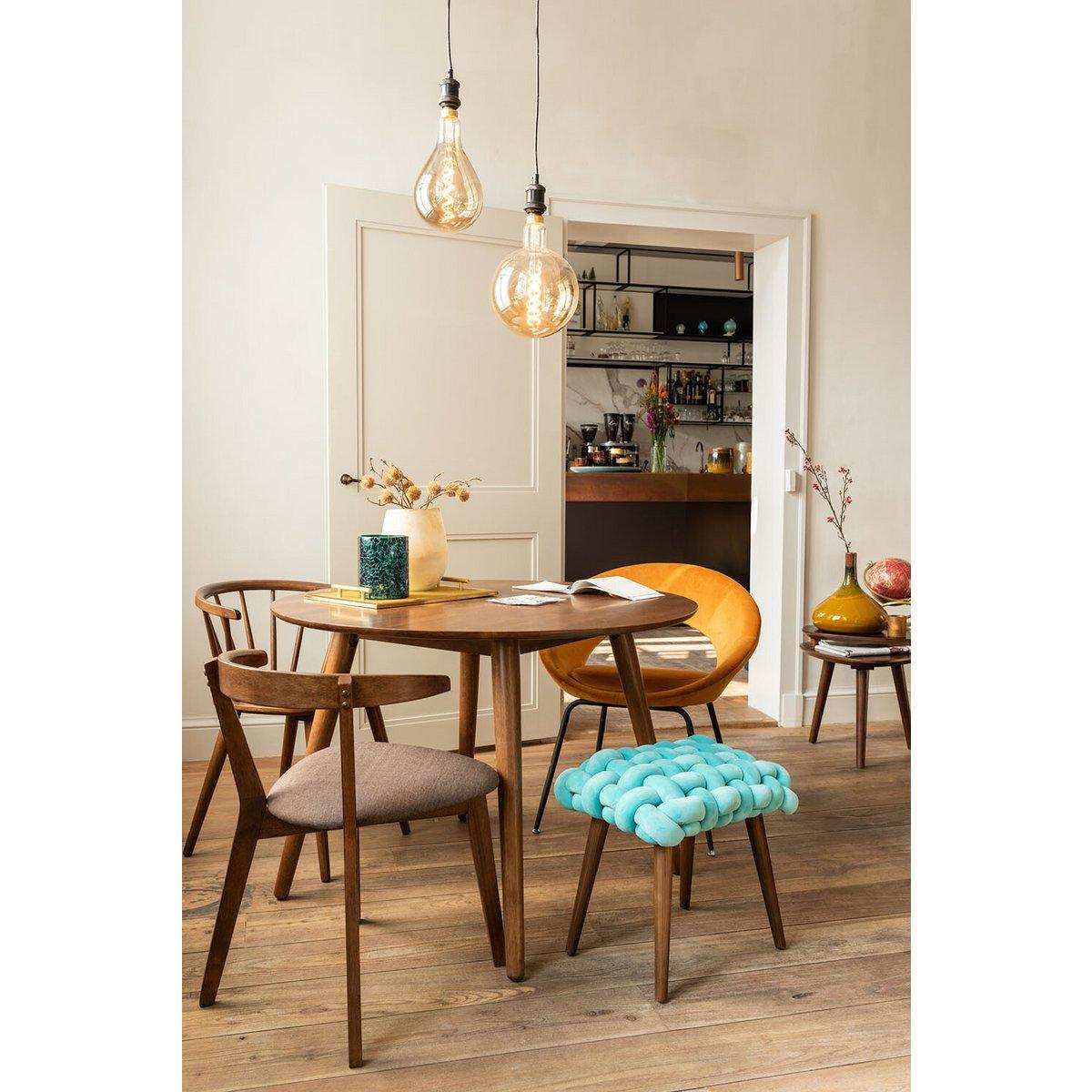 Esszimmerstuhl Stuhl Rund Metall/Textil - HomeDesign Knaus