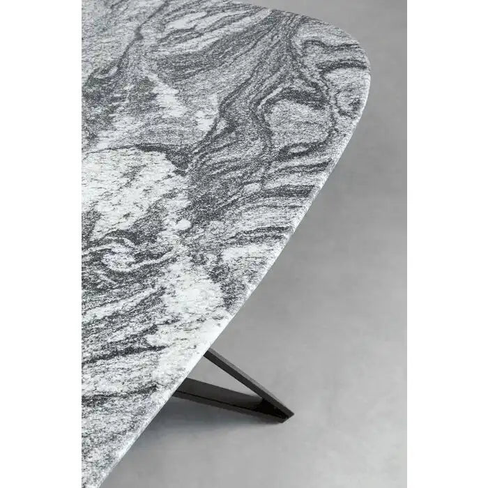 Esszimmertisch Esstisch Okinawa Stahl pulverbeschichtet Granit 180x90cm - HomeDesign Knaus