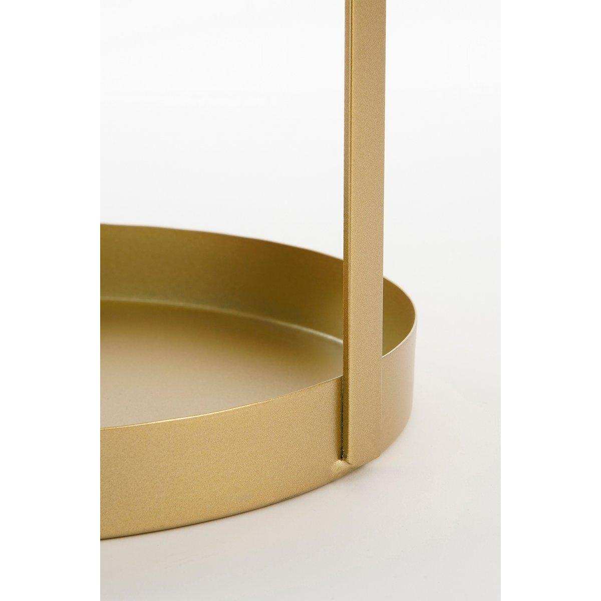 Etagere 2-stöckig – H41 x Ø25 cm – Metall – Gold - HomeDesign Knaus
