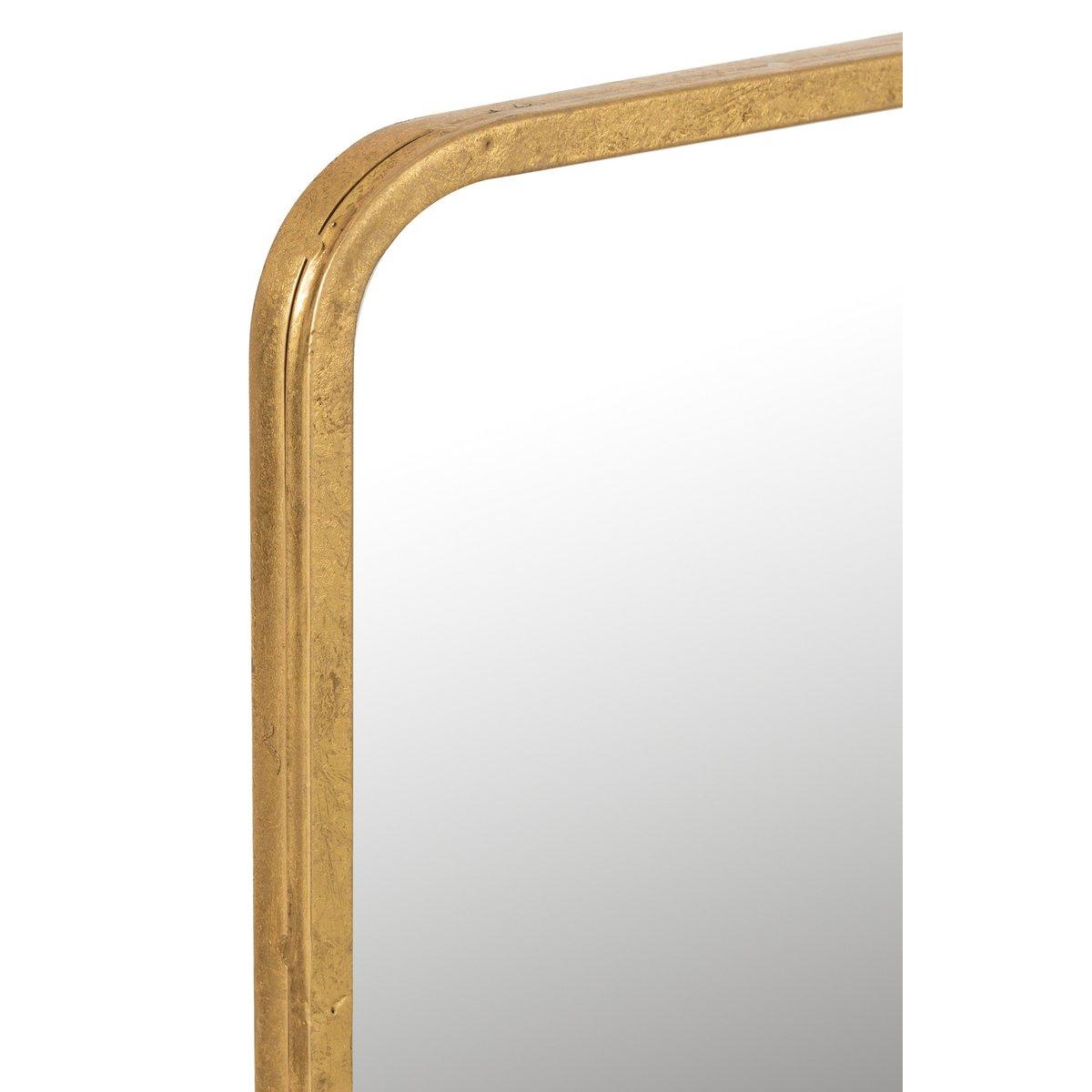 J-Line Spiegel Mona Rechteckig Eisen/Glas Gold