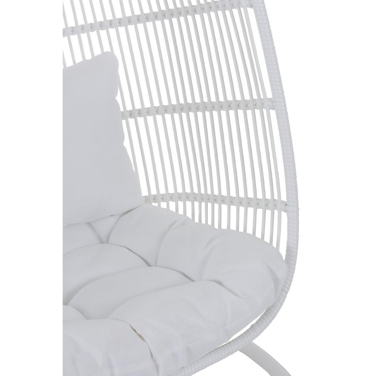 J-Line Hängesessel Oval Stahl Weiß