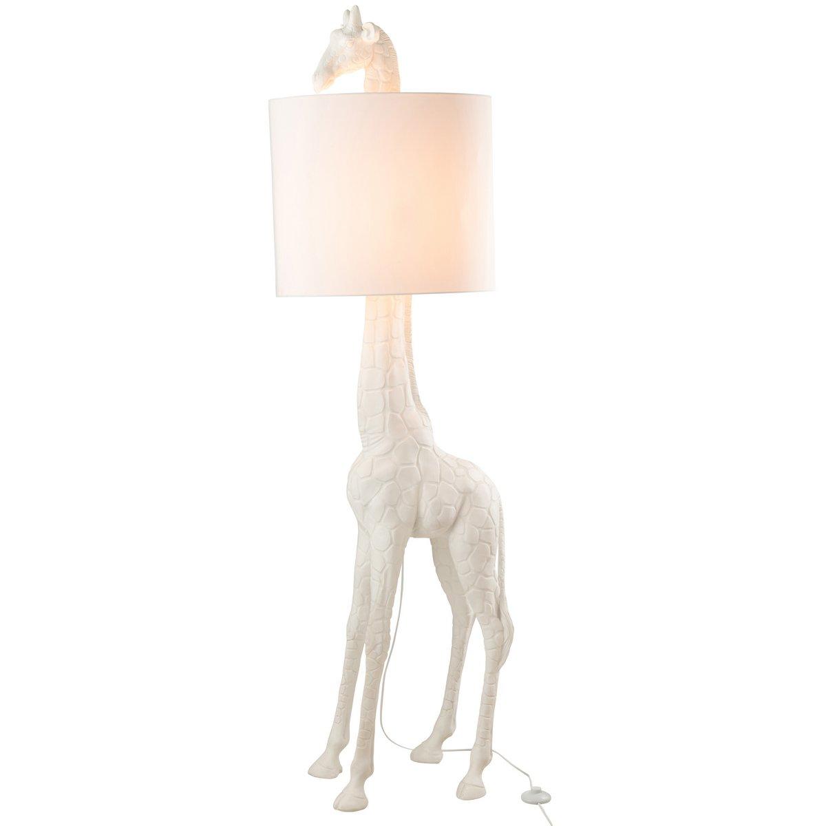 J-Line Lampe Giraffe - Polyresin - weiß