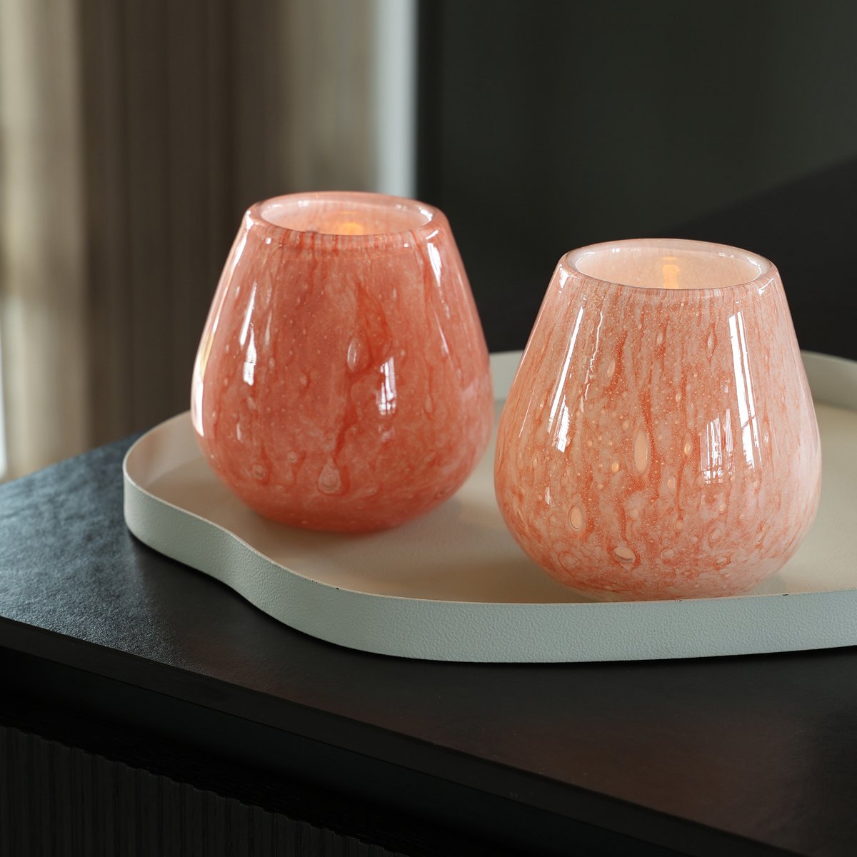 Teelichthalter - Tasman Elite XS rosa Ø12,5 x H11,5 cm (2er-Set)