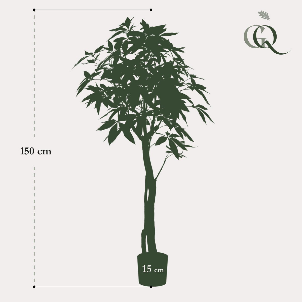 Künstliche Pflanze - Pachira aquatica - Geldboom - 150 cm