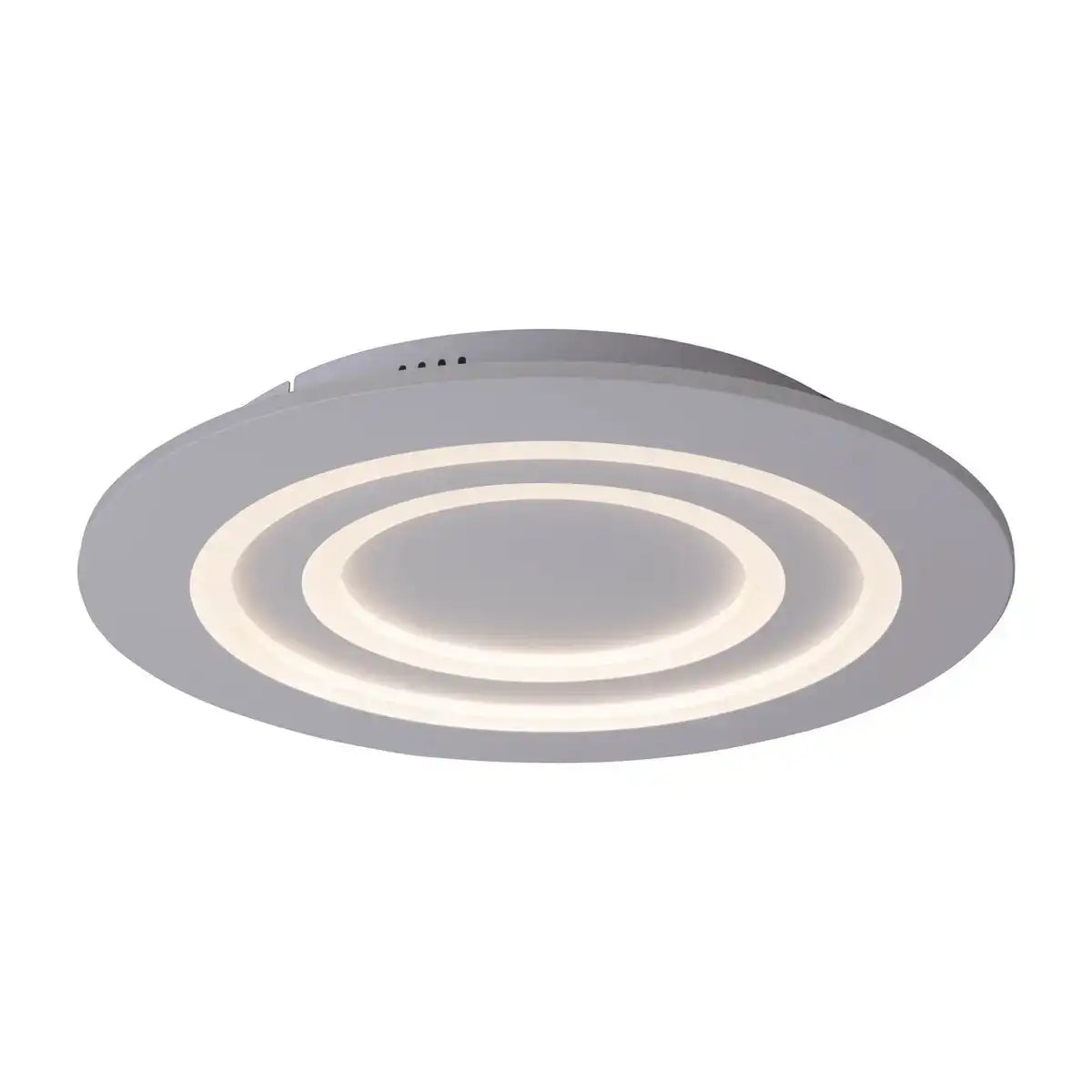 LED Deckenleuchte "MIREL" Ø 50 cm, 6 cm hoch, Metall und Kunststoff in Weiß, integrierte LEDs, 2400 lm, dimmbar, CCT-Funktion 3000-6500 K, RGB-Farbwechsel