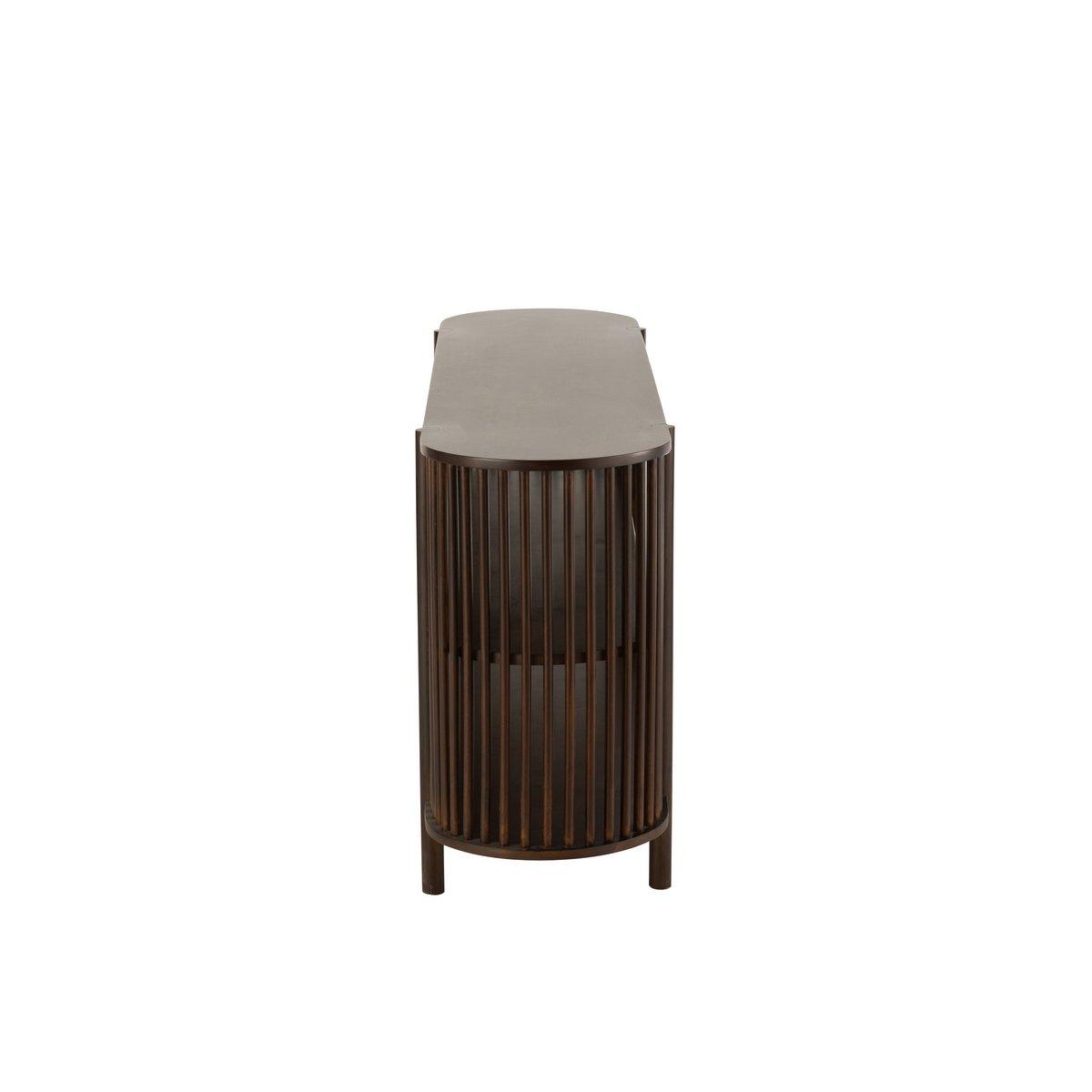 J-Line Konsole 2 Planken Conie Mangoholz Dunkelbraun