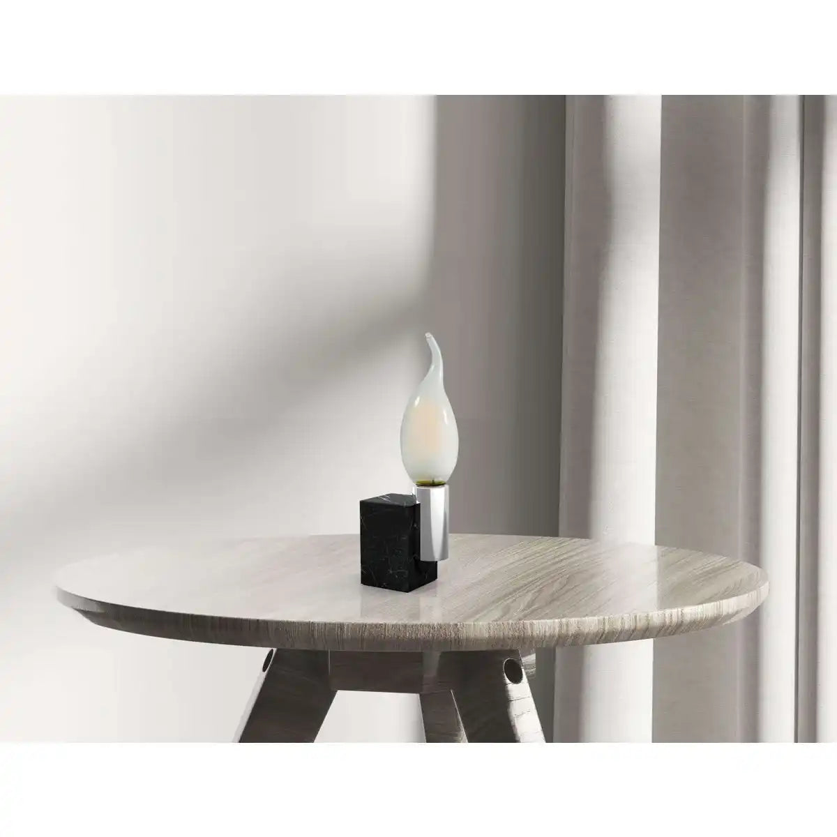 6er-Set LED-Kerze Windstoß mit E14-Fassung, Glas, warmweiß, für Esszimmer, Wohnzimmer, Diele oder Büro