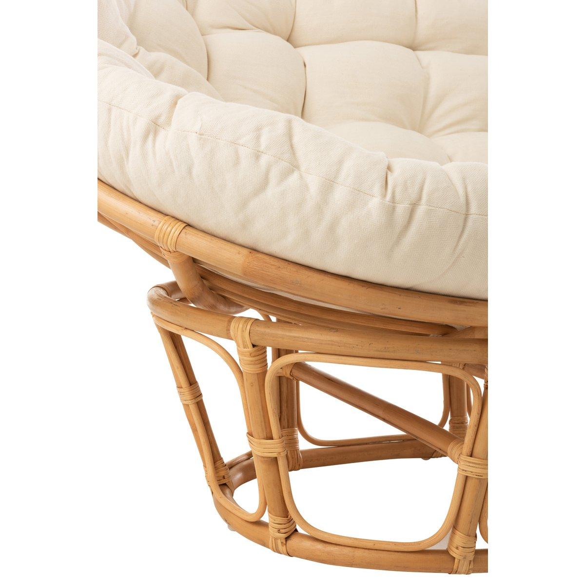 J-Line Rattansofa – mit Kissen – Jute/Textil – Natur