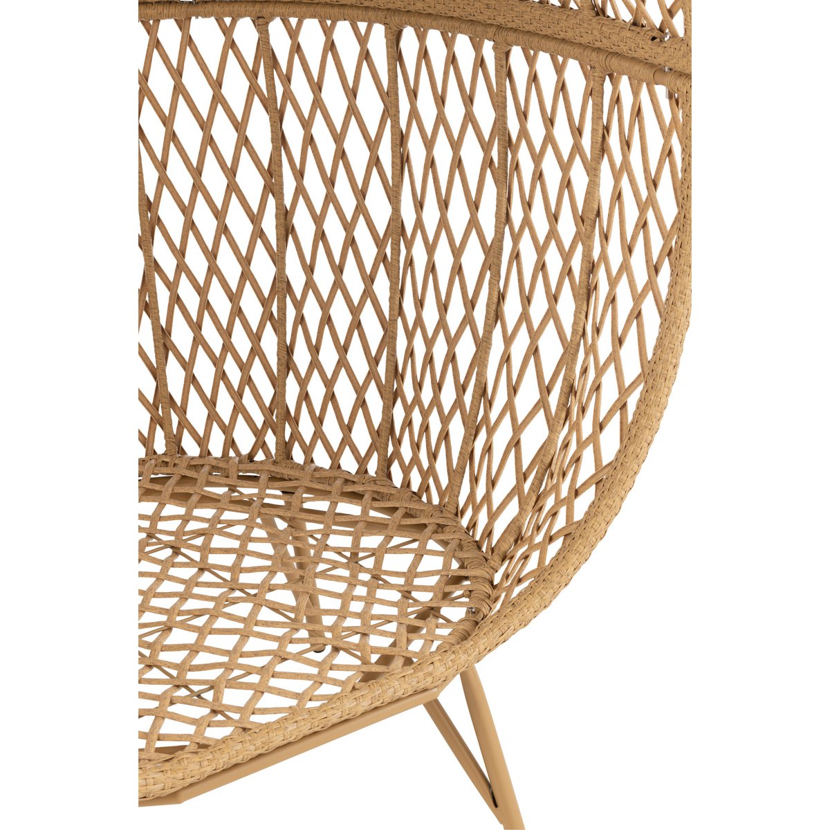 J-Line Lounge Chair+Kissen Eva Metal/Reed Beige