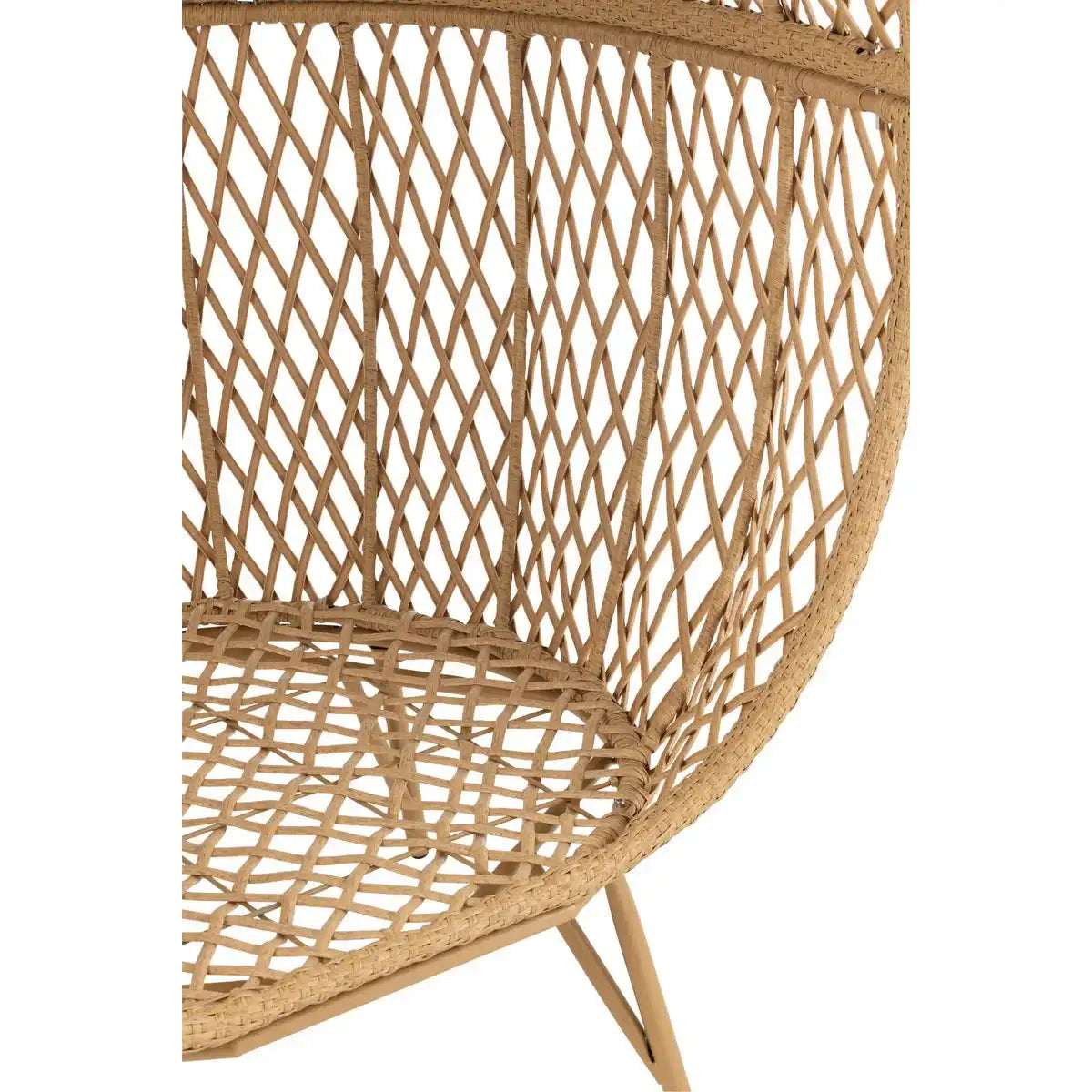 J-Line Lounge Chair+Kissen Eva Metal/Reed Beige