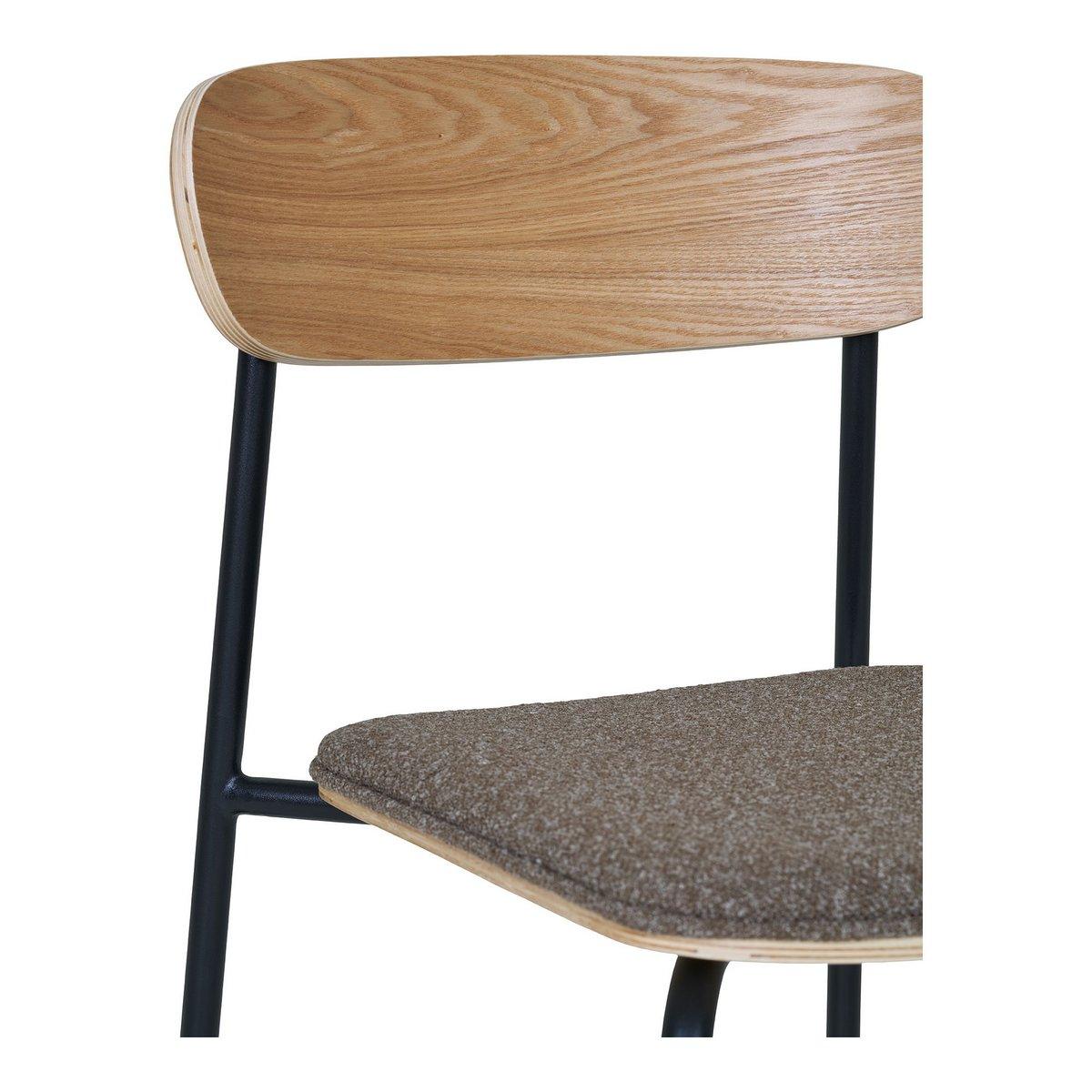 Estepona Esszimmerstuhl – Natur/Braun/Schwarz, 51 x 47 x 77 cm – 2er-Set