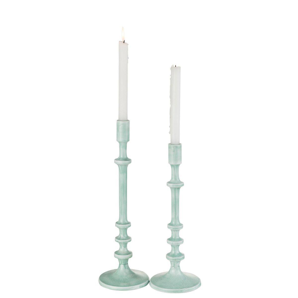 J-Line Kerzenständer Classic – Aluminium – Blau – groß