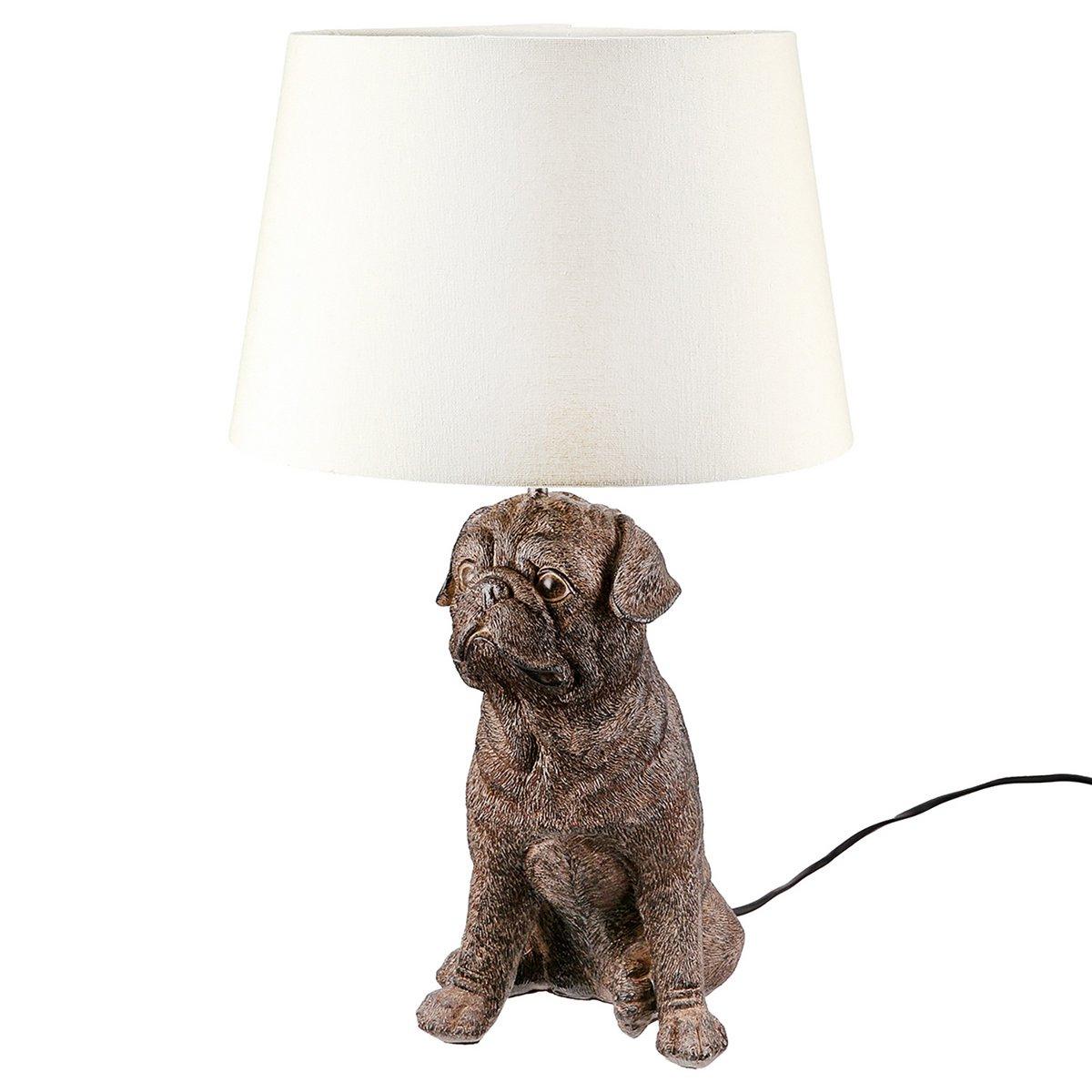 Tischleuchte Hund Mops, H.52 cm