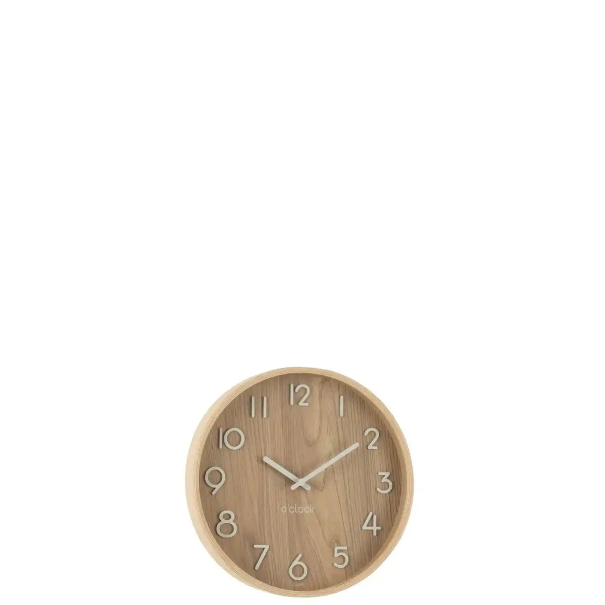 J-Line Wanduhr Sperrholz/MDF Natur Klein