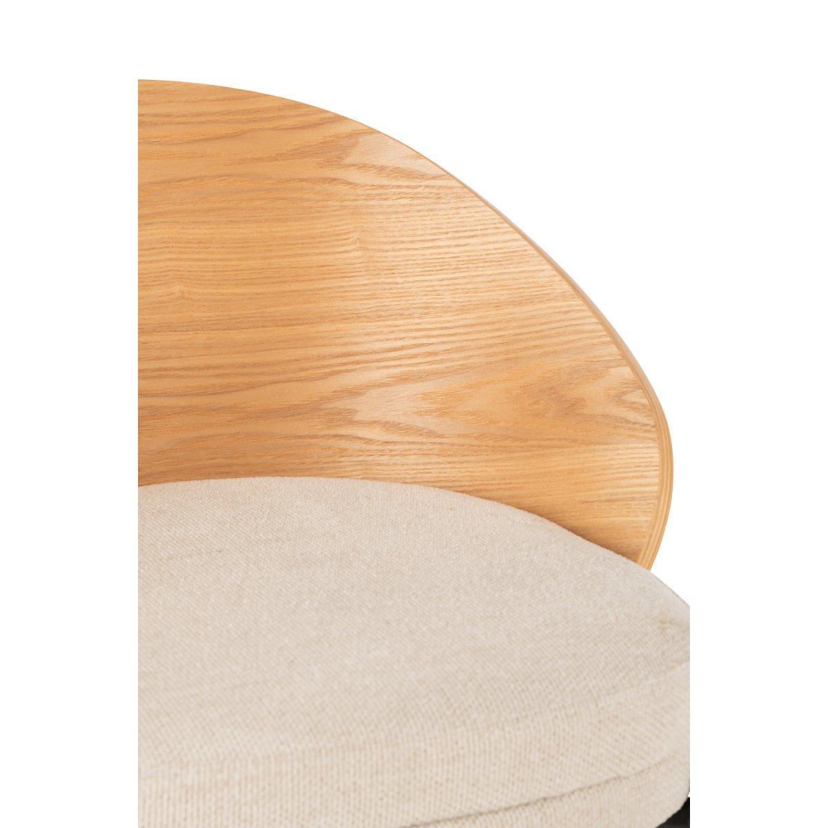 J-Line Barhocker Lone Sperrholz/Metall Natur/Beige