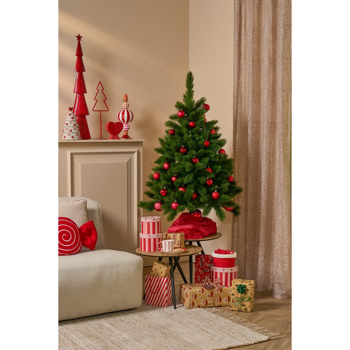 Künstlicher Weihnachtsbaum Tsuga – H120 x Ø86 cm – Grün