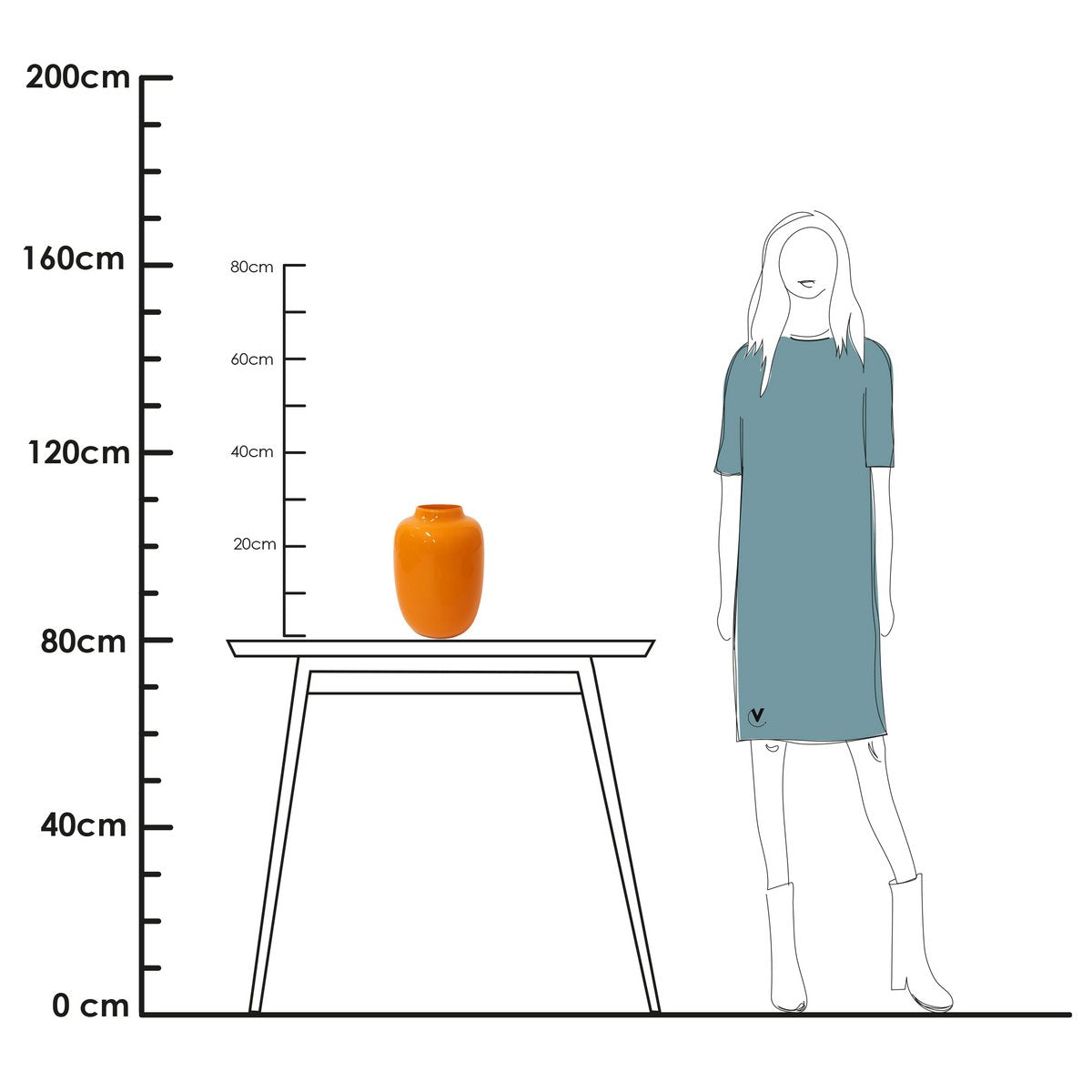 Vaas - Arktisches Dunkelorange