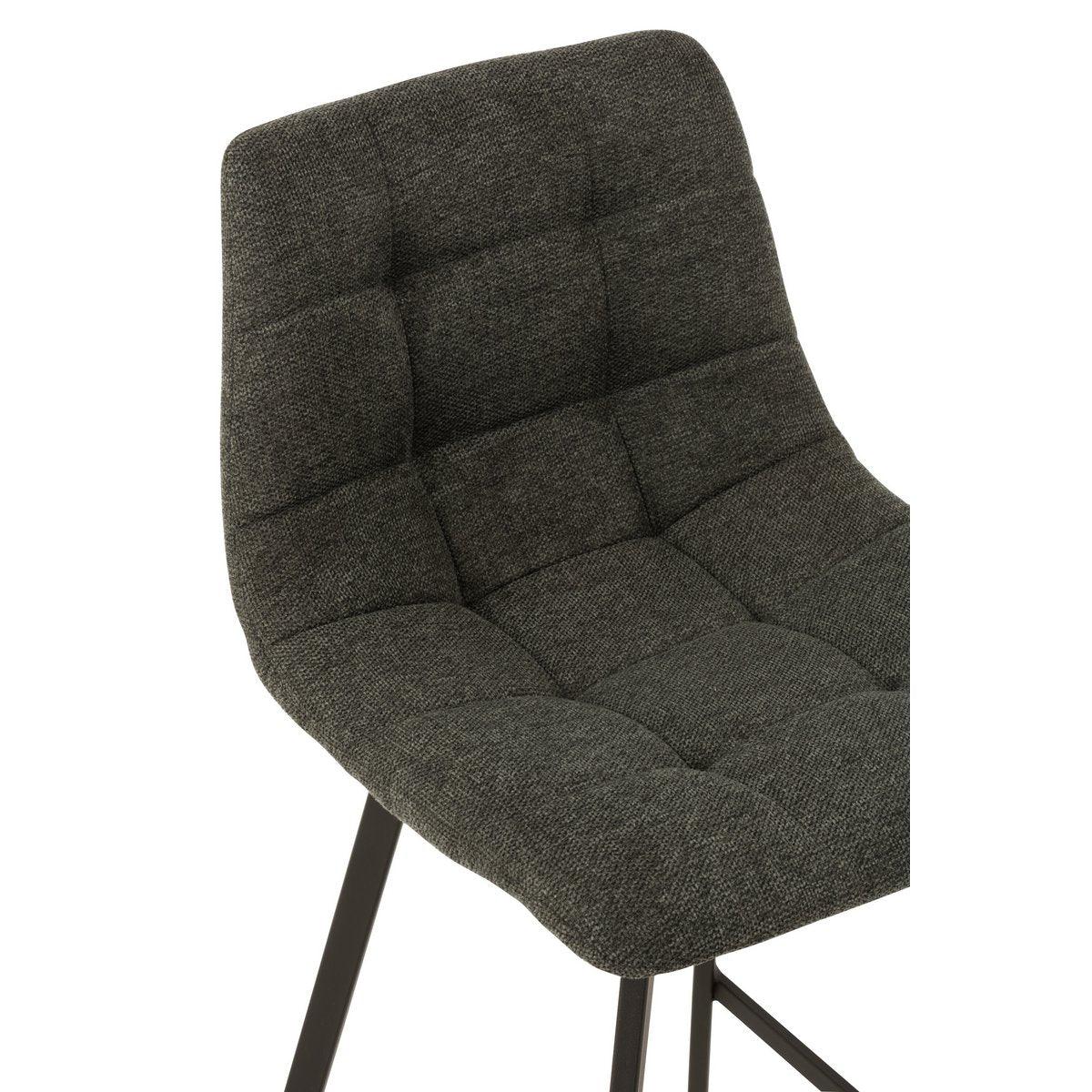 J-Line Barstuhl Stephane - Textil/Metall - Dunkelgrau