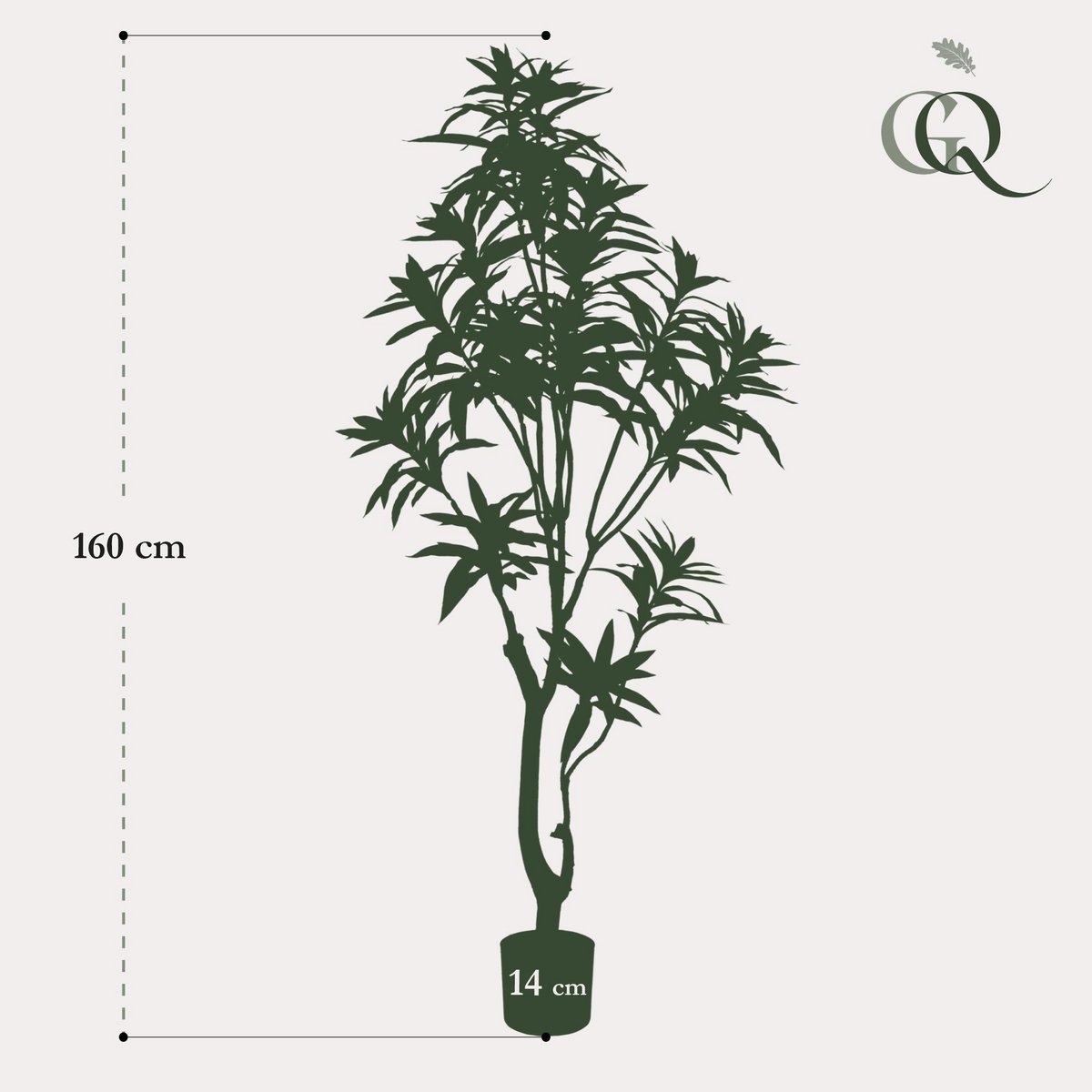 Künstliche Pflanze - Dracaena - Drachenbaum - 155 cm