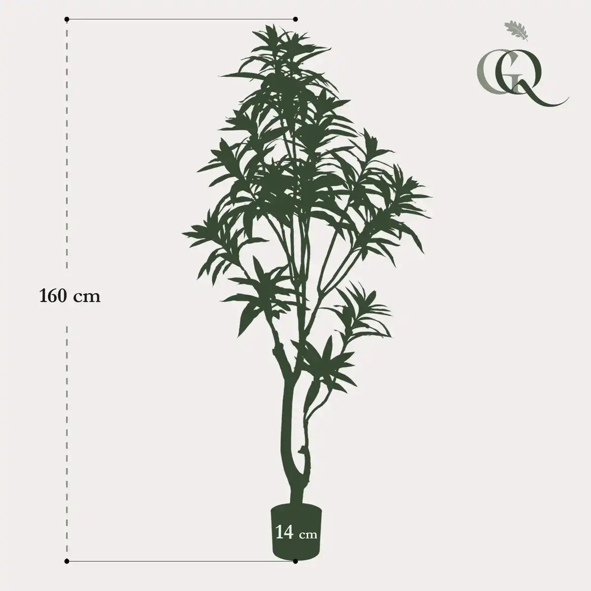 Künstliche Pflanze - Dracaena - Drachenbaum - 155 cm