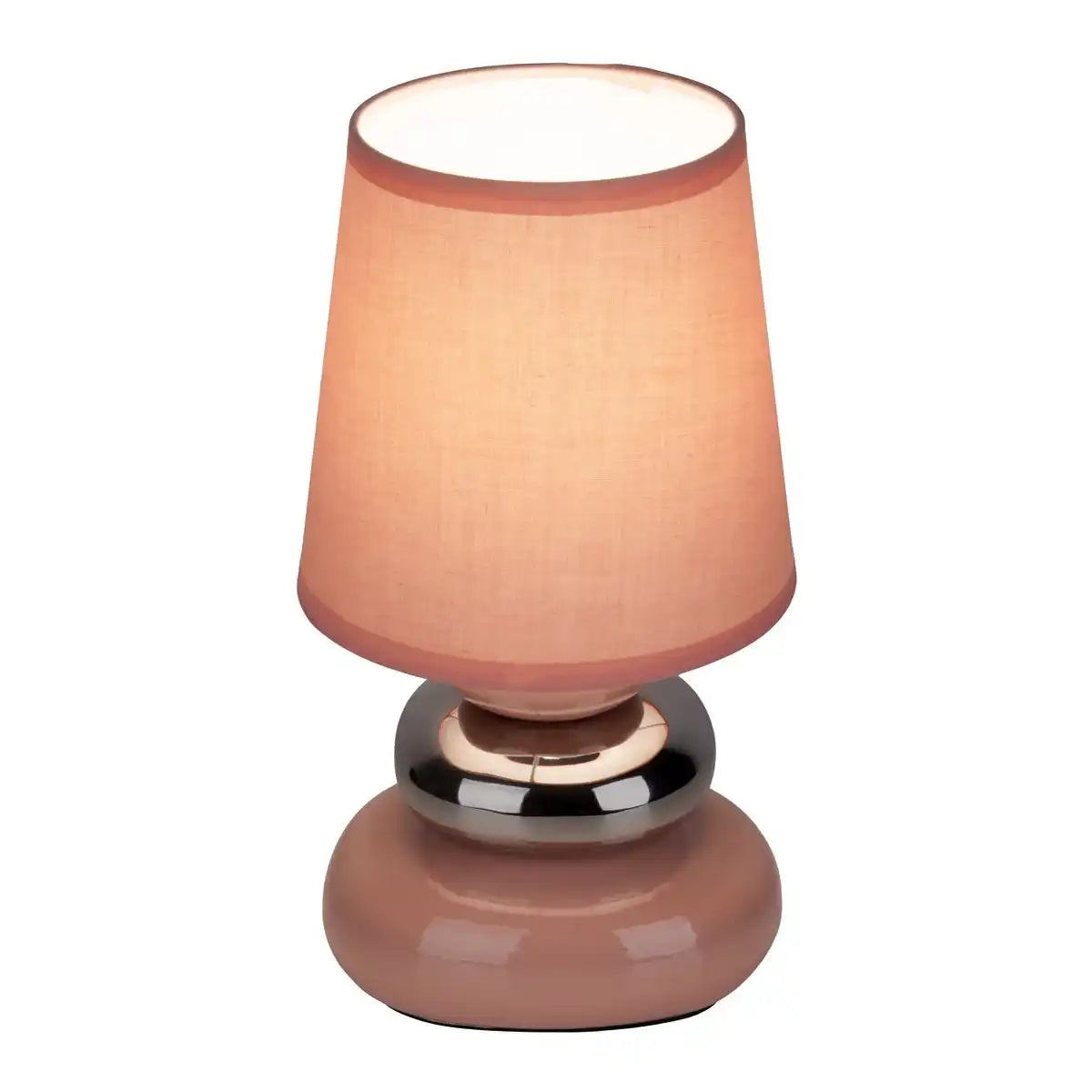 Keramik Tischleuchte "STONEY" rosa - Klassik - Tischleuchte - - rosé/lachs - E14 - keine Angabe