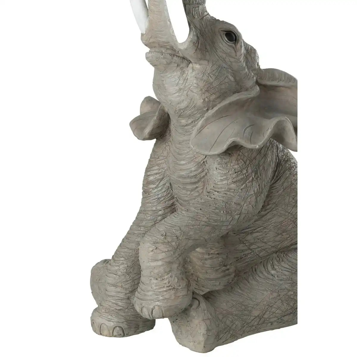 J-Line Tisch Elephant – Poly/Glas – Grau