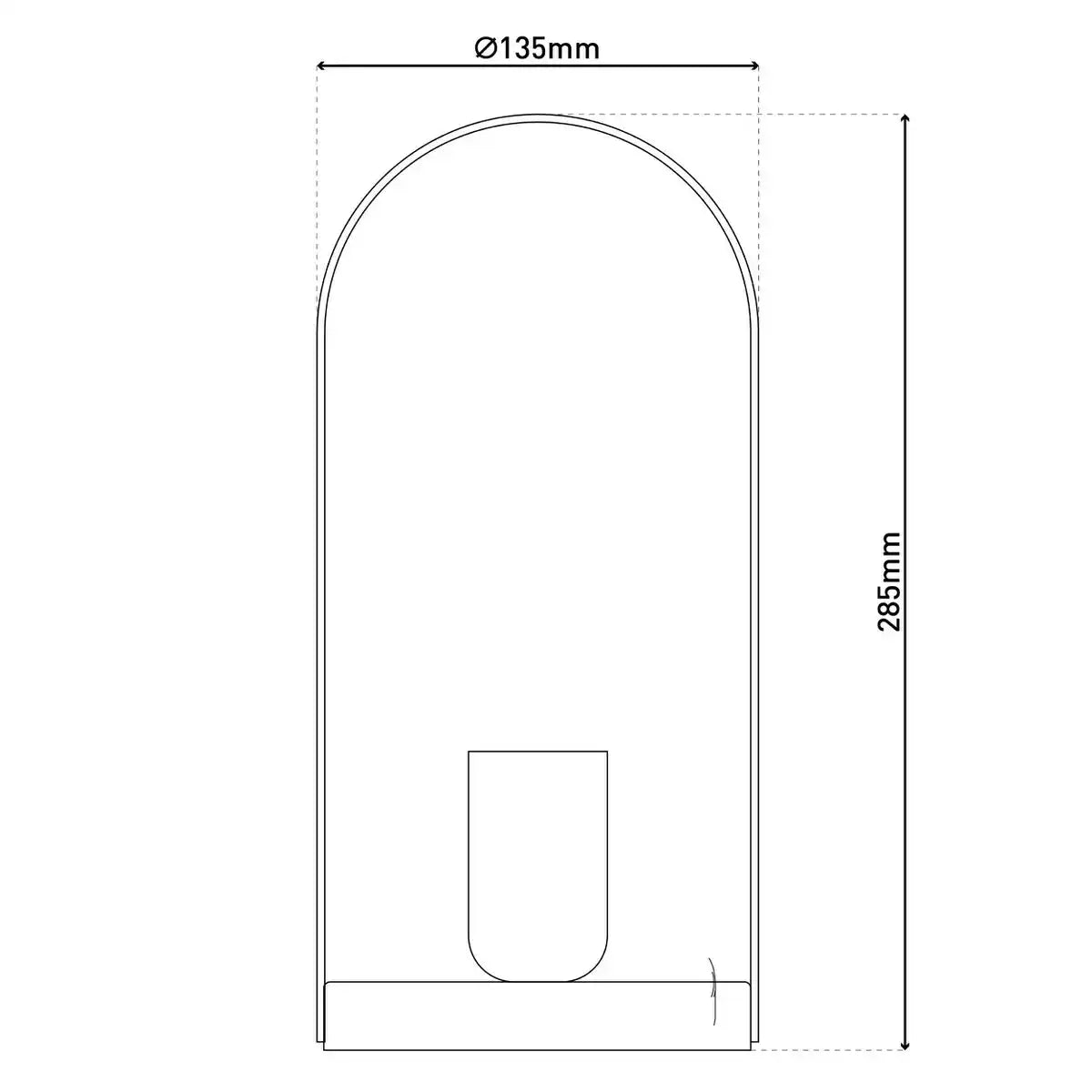 Metall-Tischleuchte "Faro" h: 28,5cm schwarz