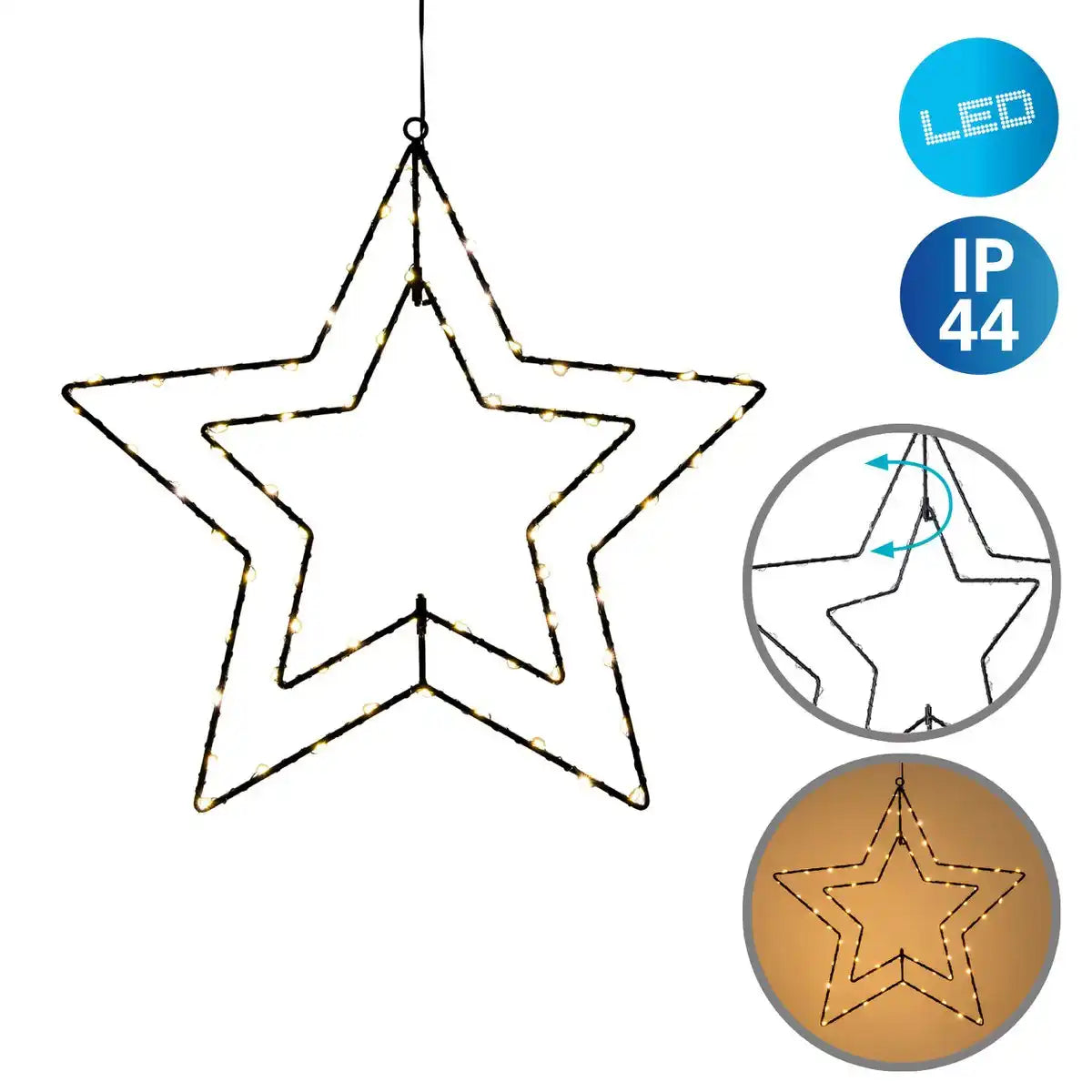 LED-Outdoor-Weihnachtsleuchte "Stern" D: 40 cm